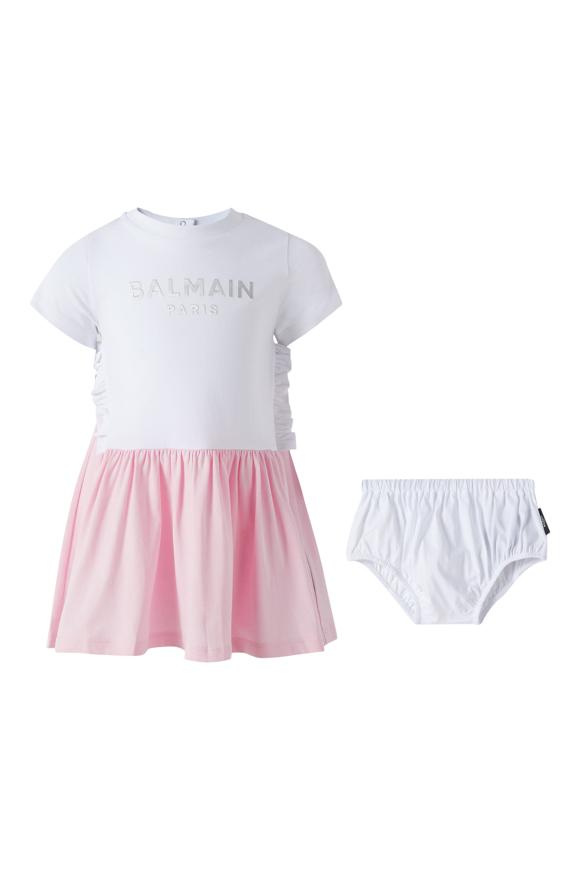 Kids Color-Block Logo Dress