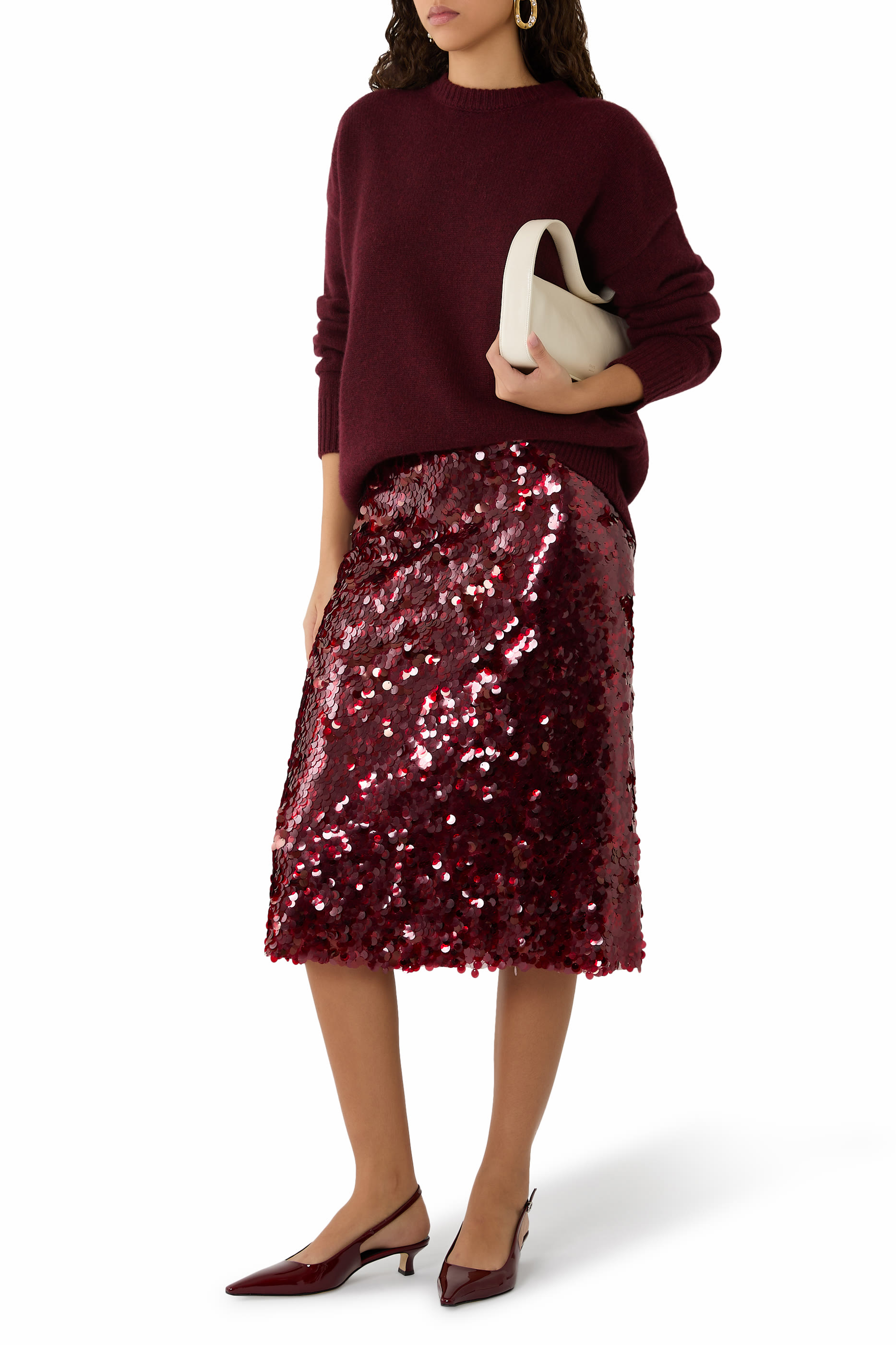 Paillette Bias Skirt