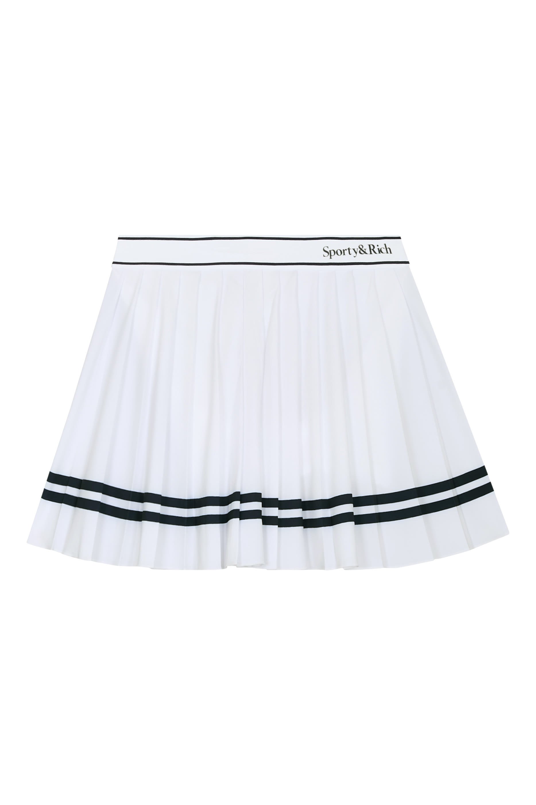 Serif Logo Pleated Skirt