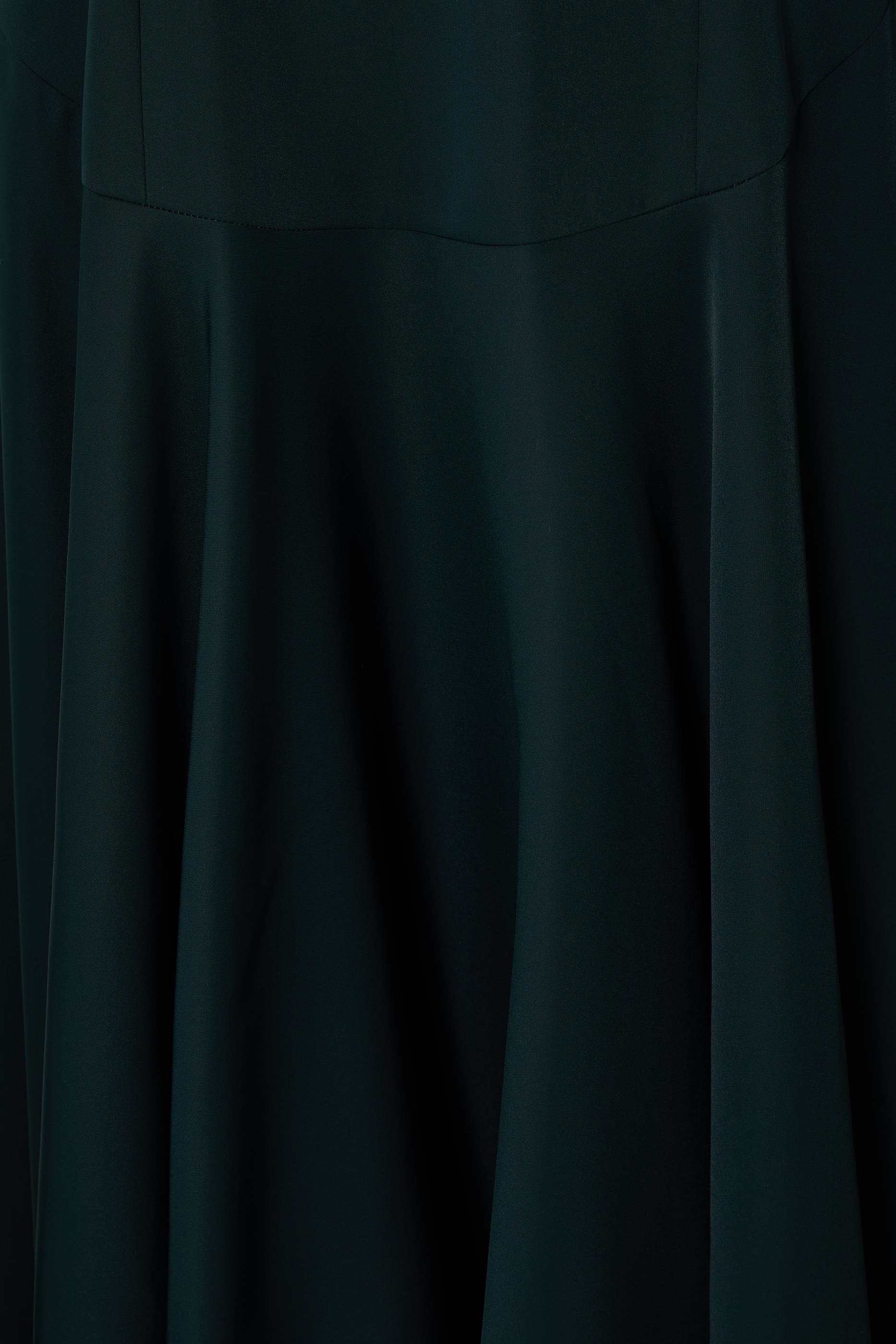 Off-Shoulder Statement Sleeve Crepe Gown