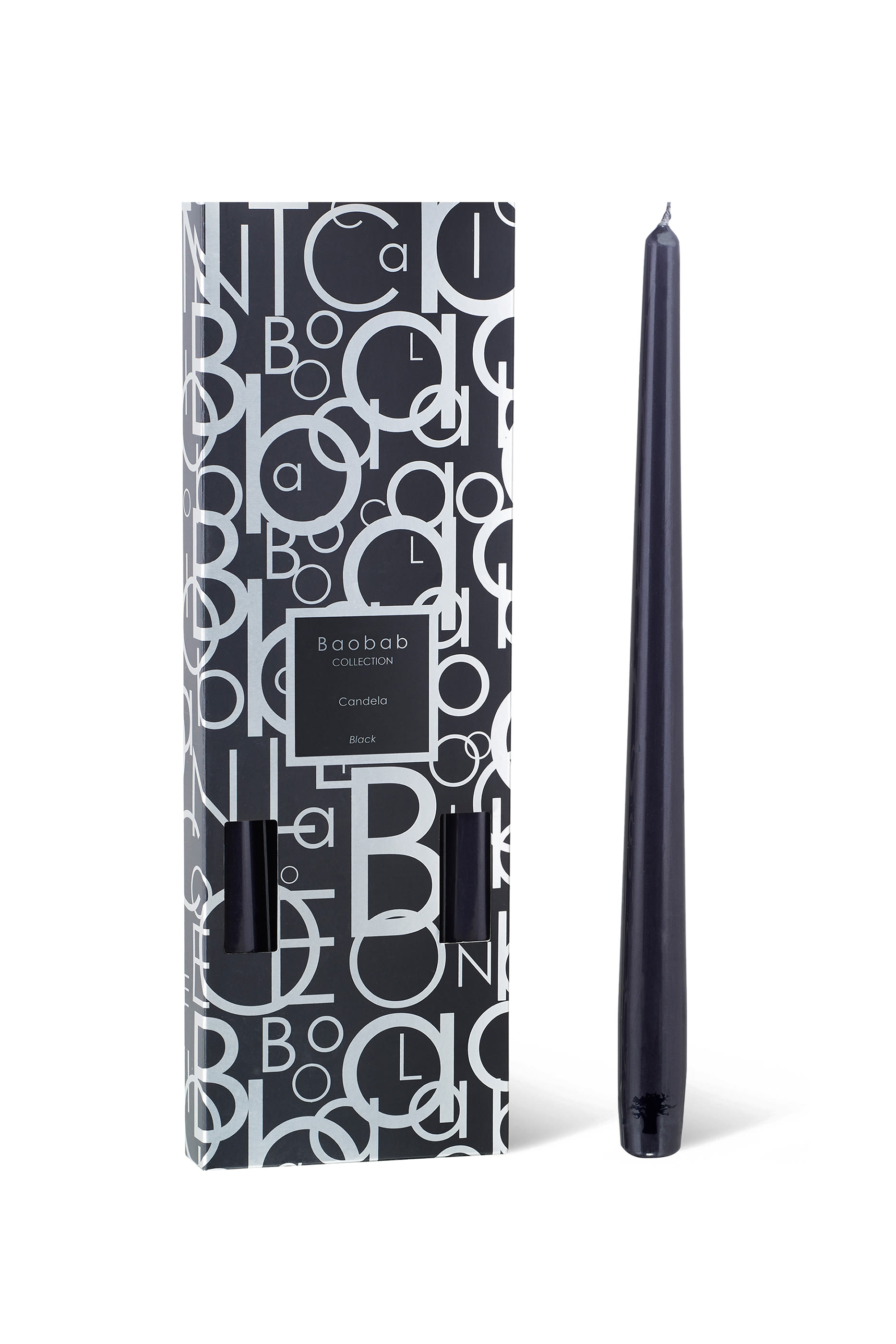 Candela Candlesticks Black, Set of 4