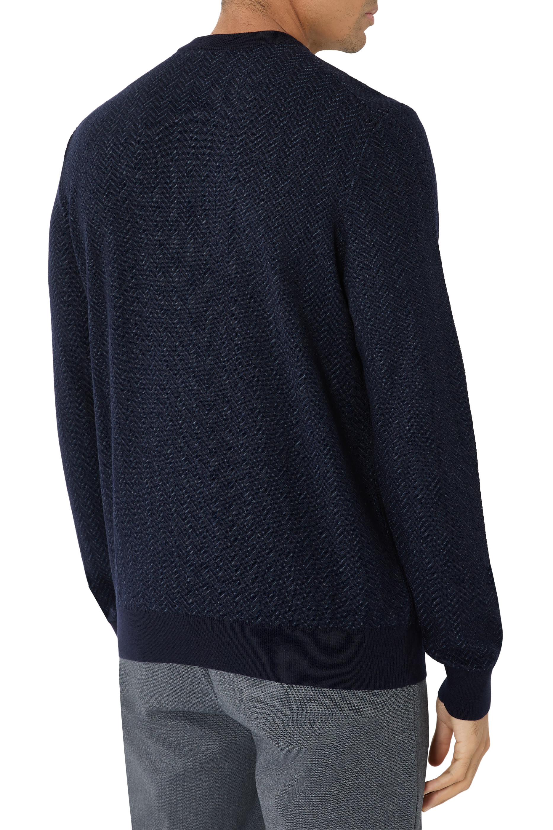 H-Habito Herringbone-Structured Sweater