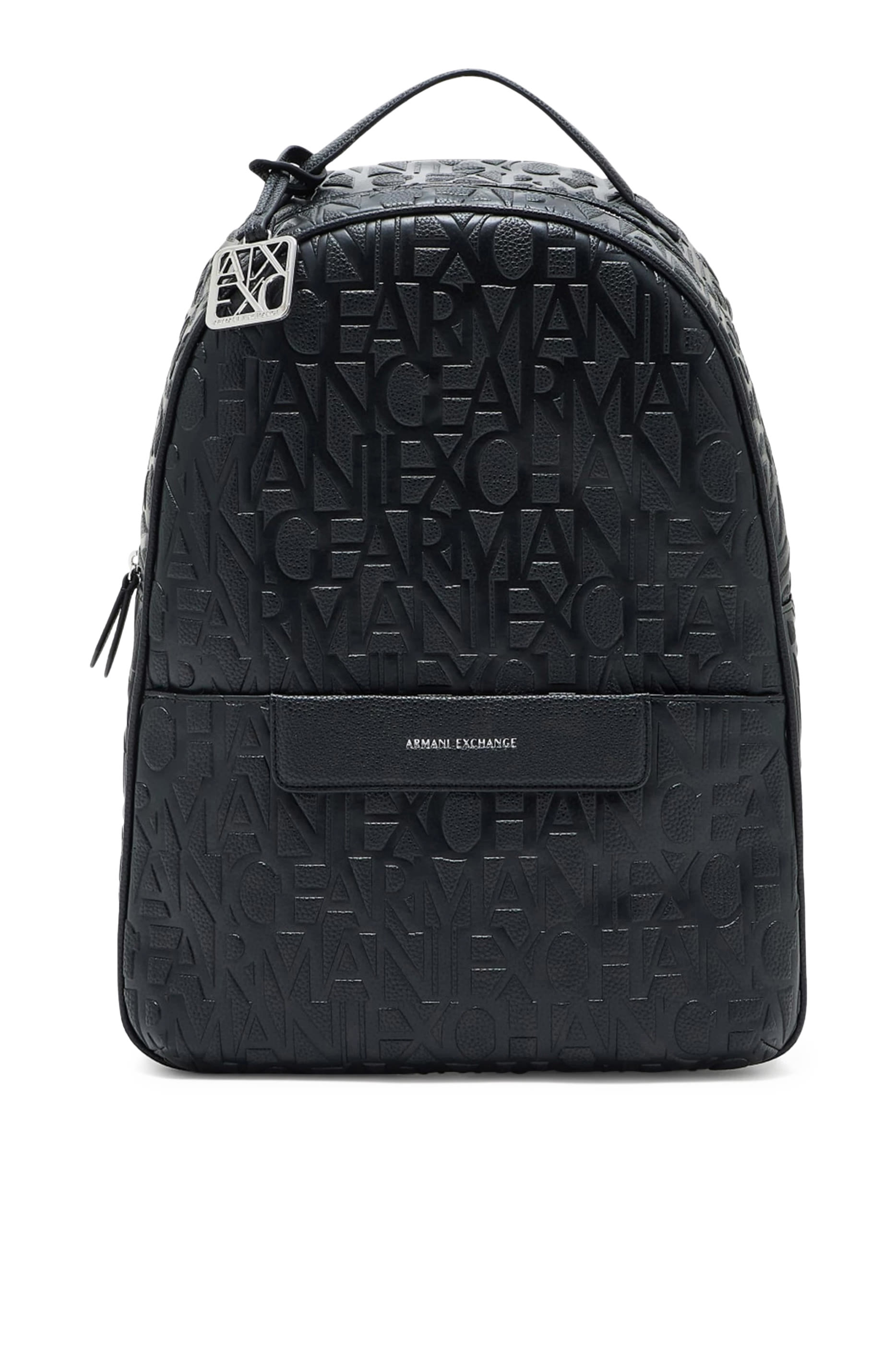 Logo Faux Leather Backpack