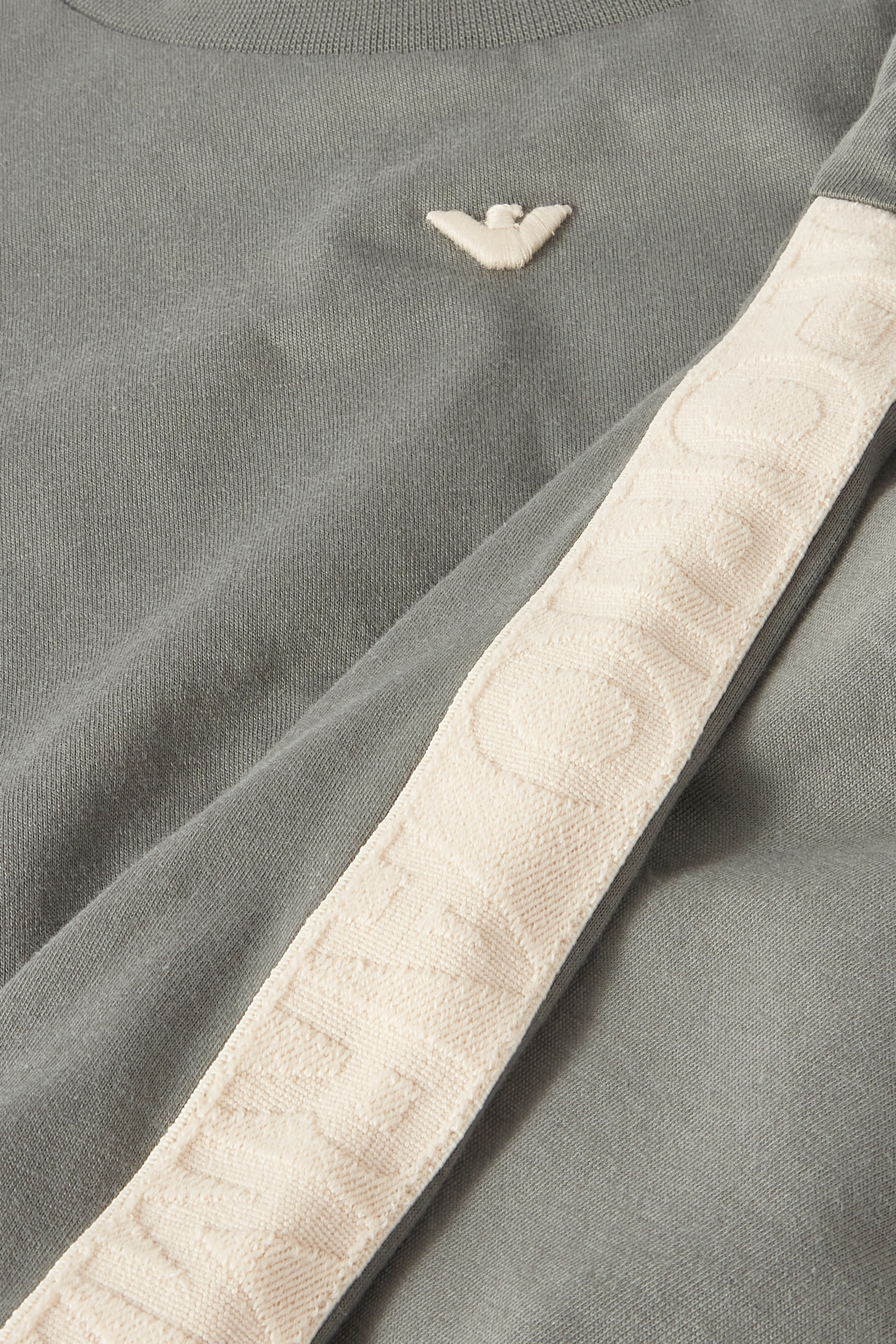 Kids Micro Eagle Embroidered Cotton T-Shirt