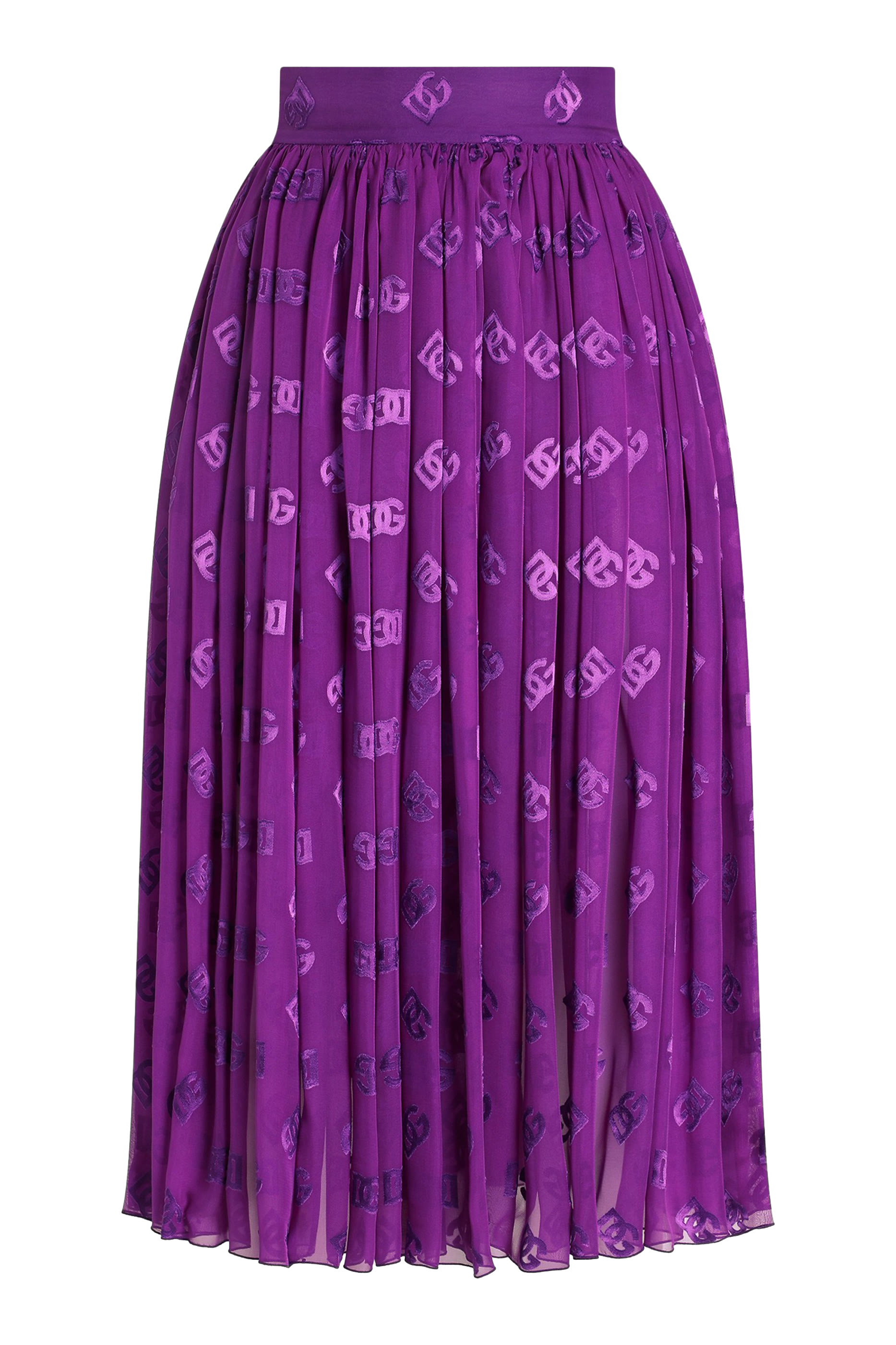 Devore Satin Jacquard Skirt