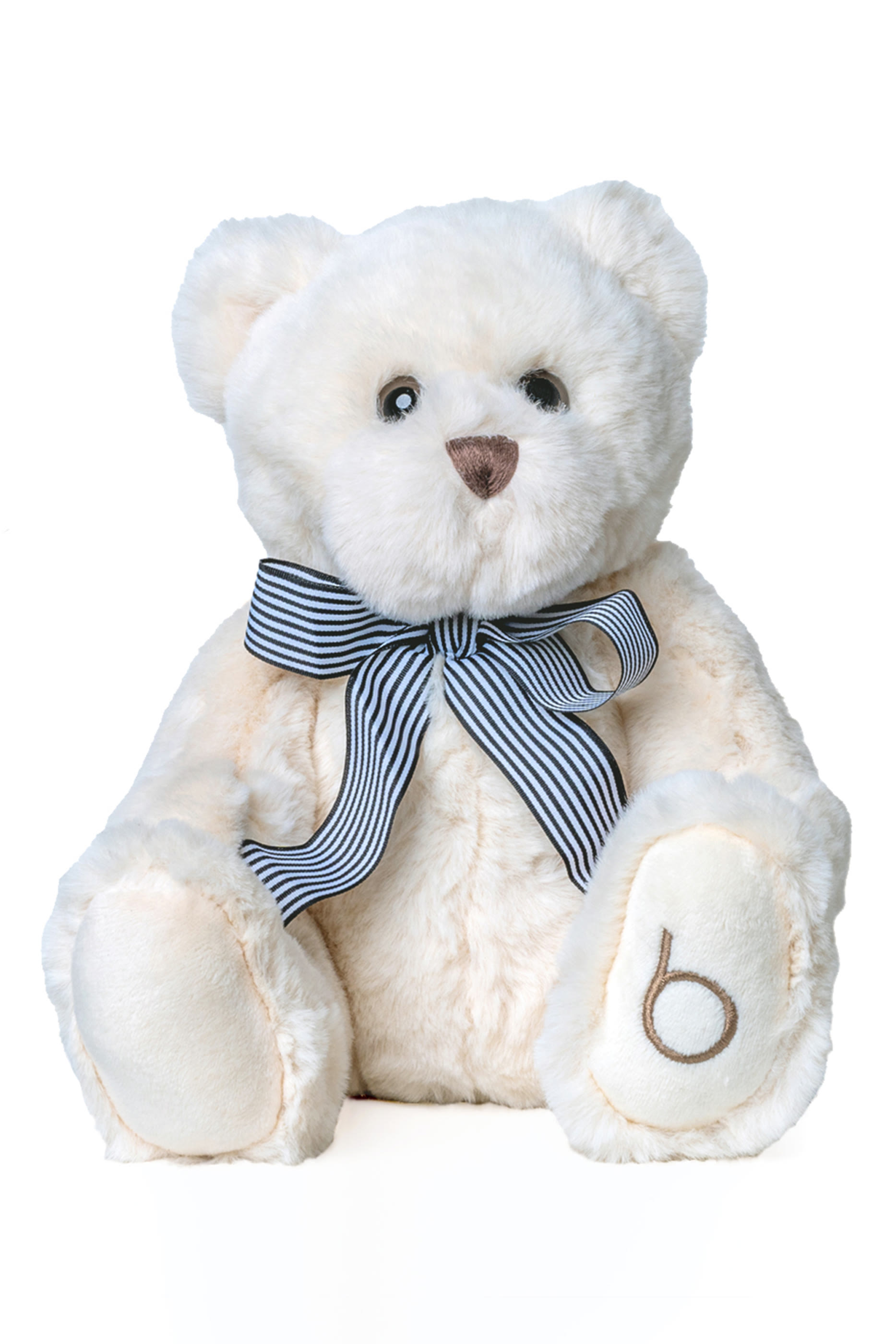 White Bear With Ribbon