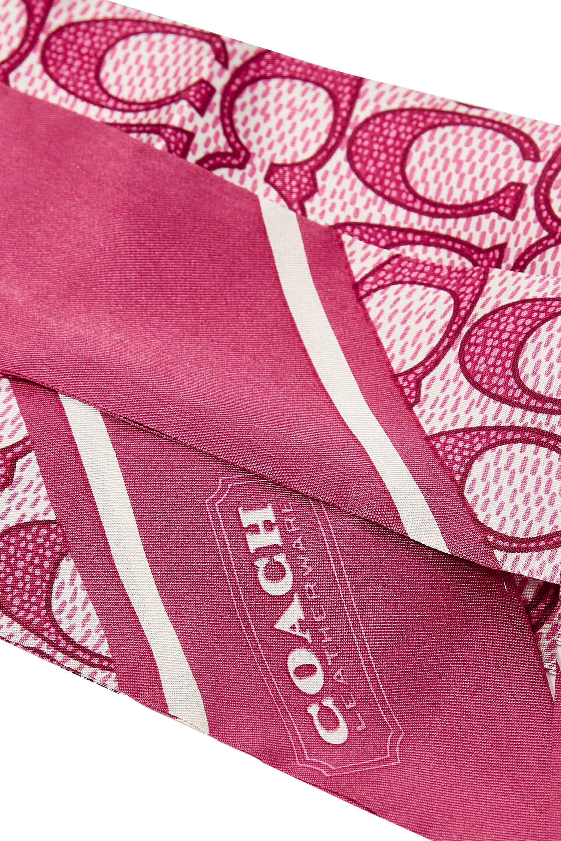 Vintage Signature C Printed Silk Skinny Scarf