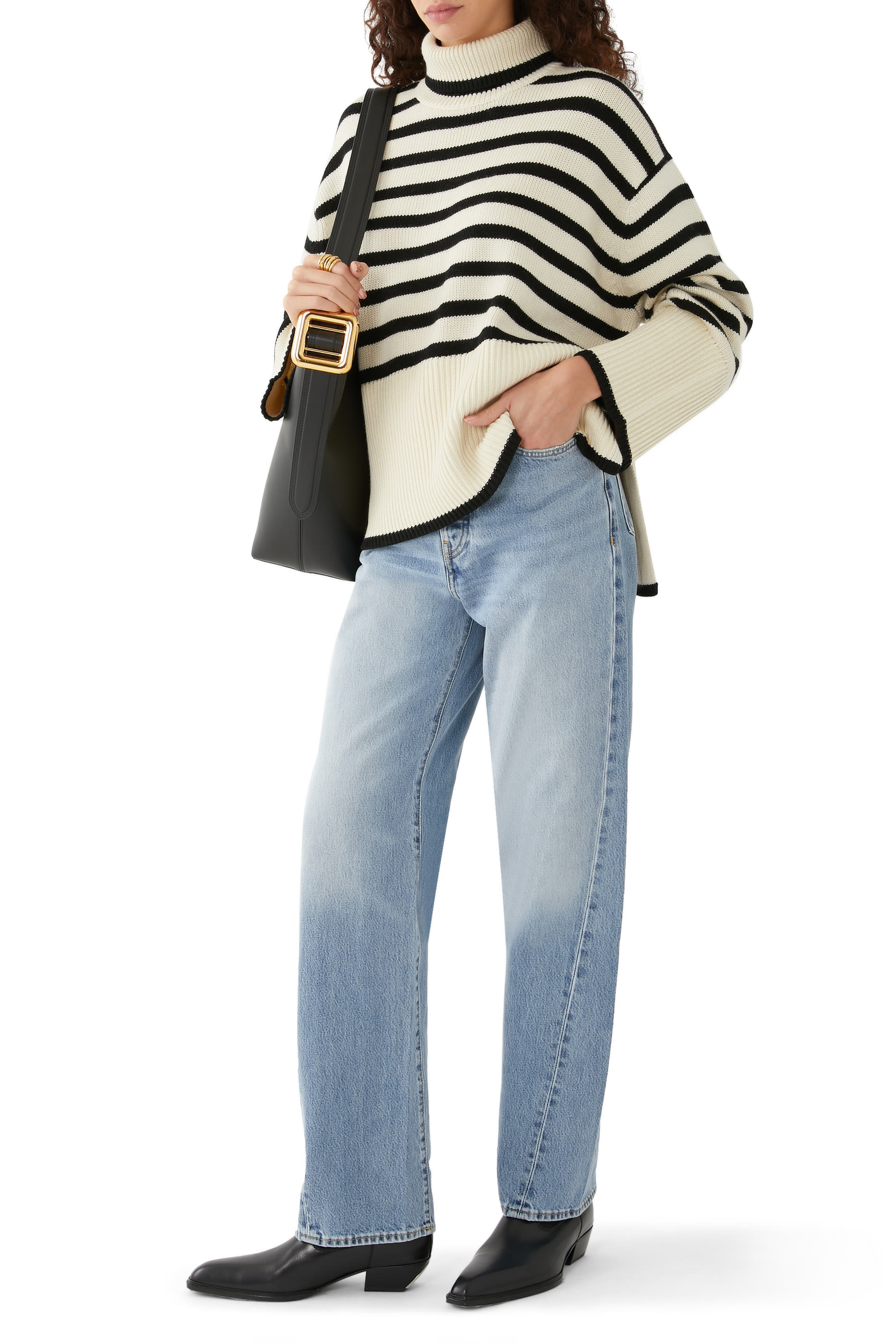 Signature Stripe Turtleneck Sweater