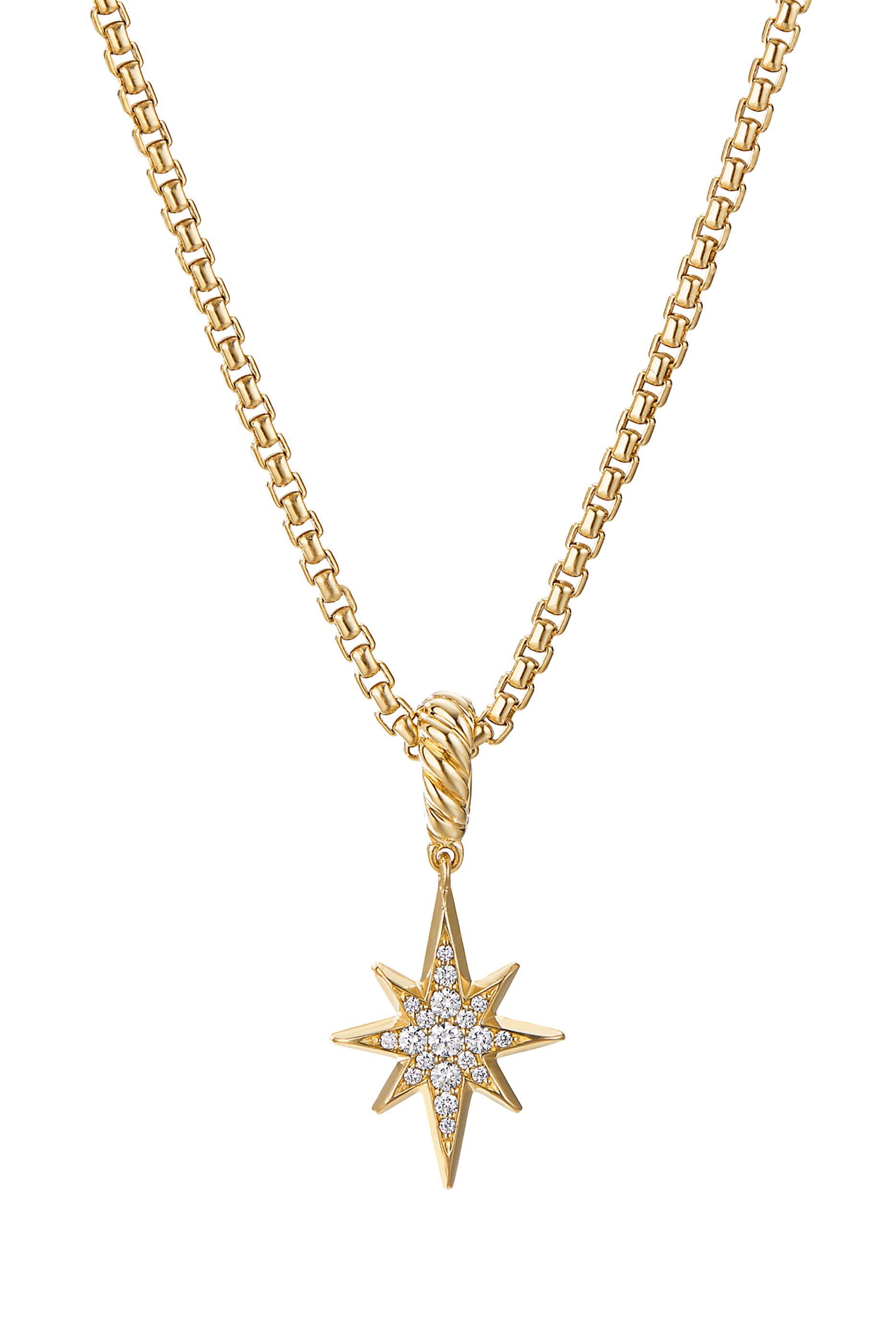 North Star Amulet, 18k Gold & Diamonds