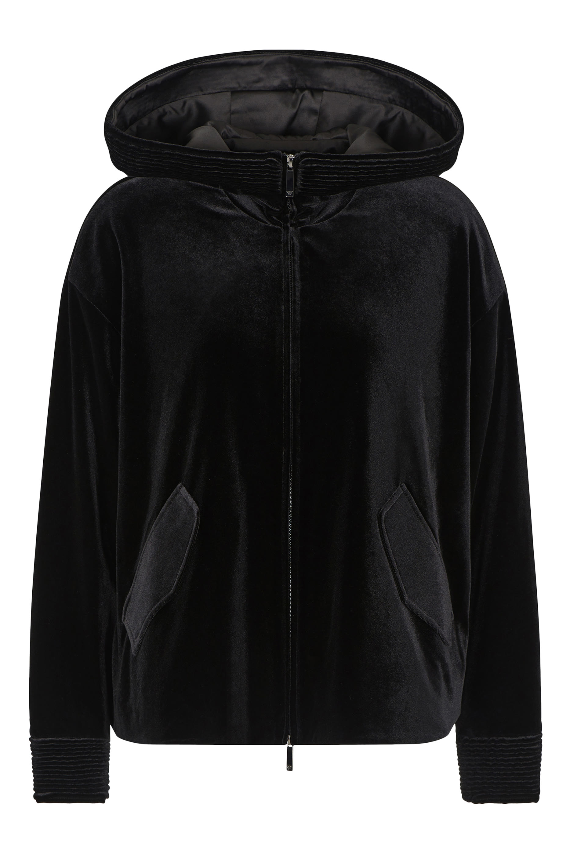  Stretch Chenille Hooded Sweatshirt 