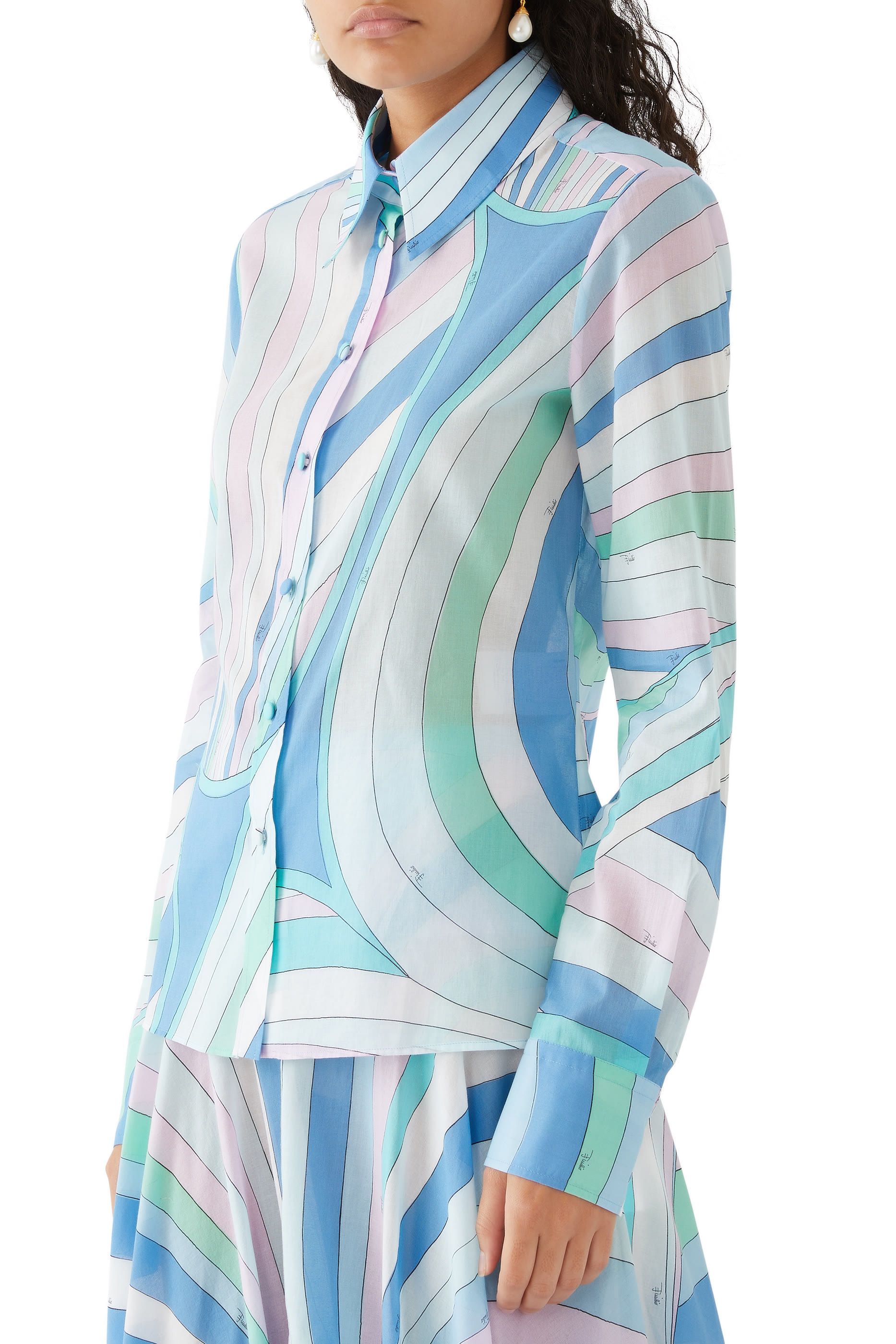 Iride-Print Cotton Shirt