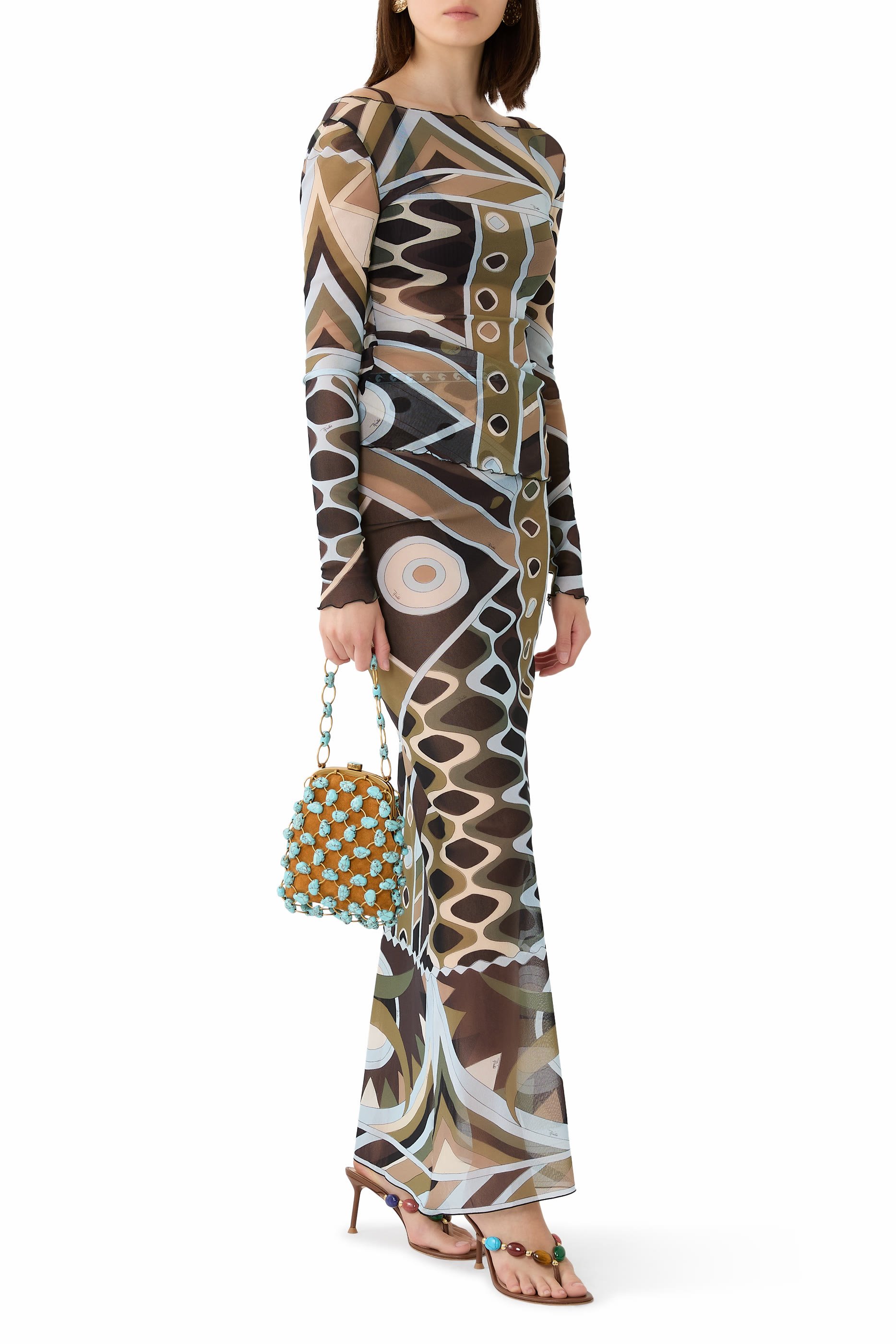 Vivara Print Tulle Top 