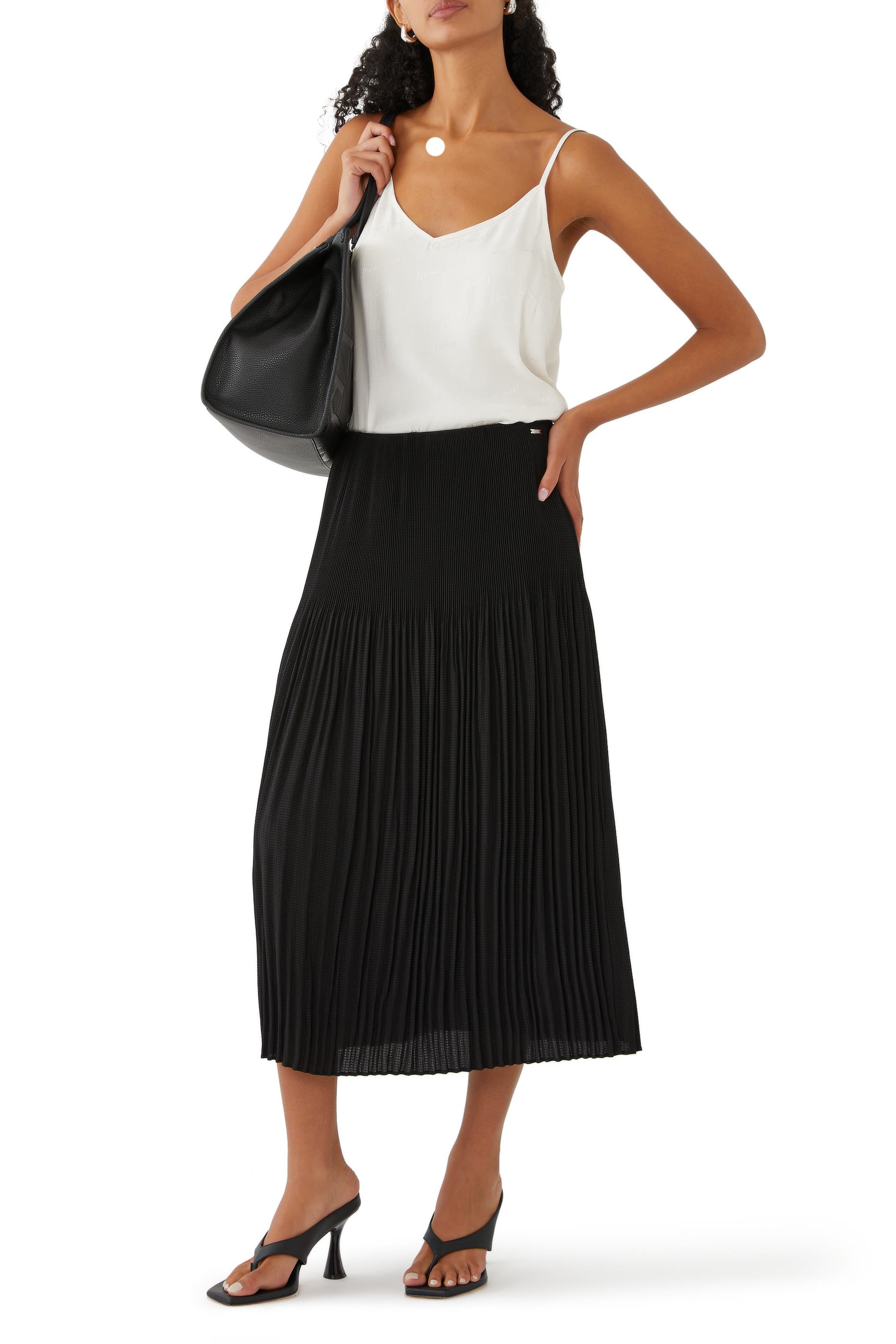 Pleated Midi Skirt