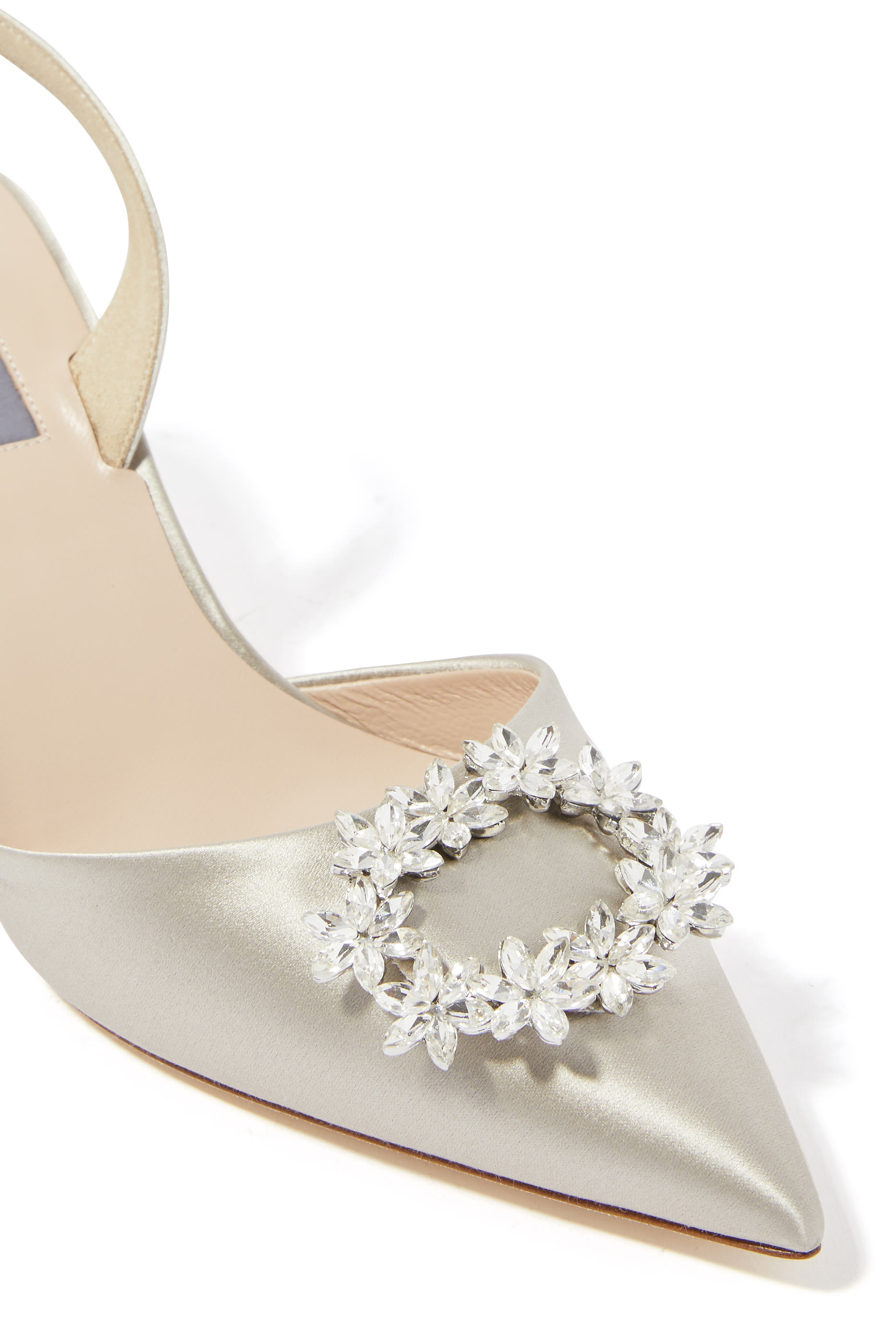 Edith 70 Satin Slingback Pumps