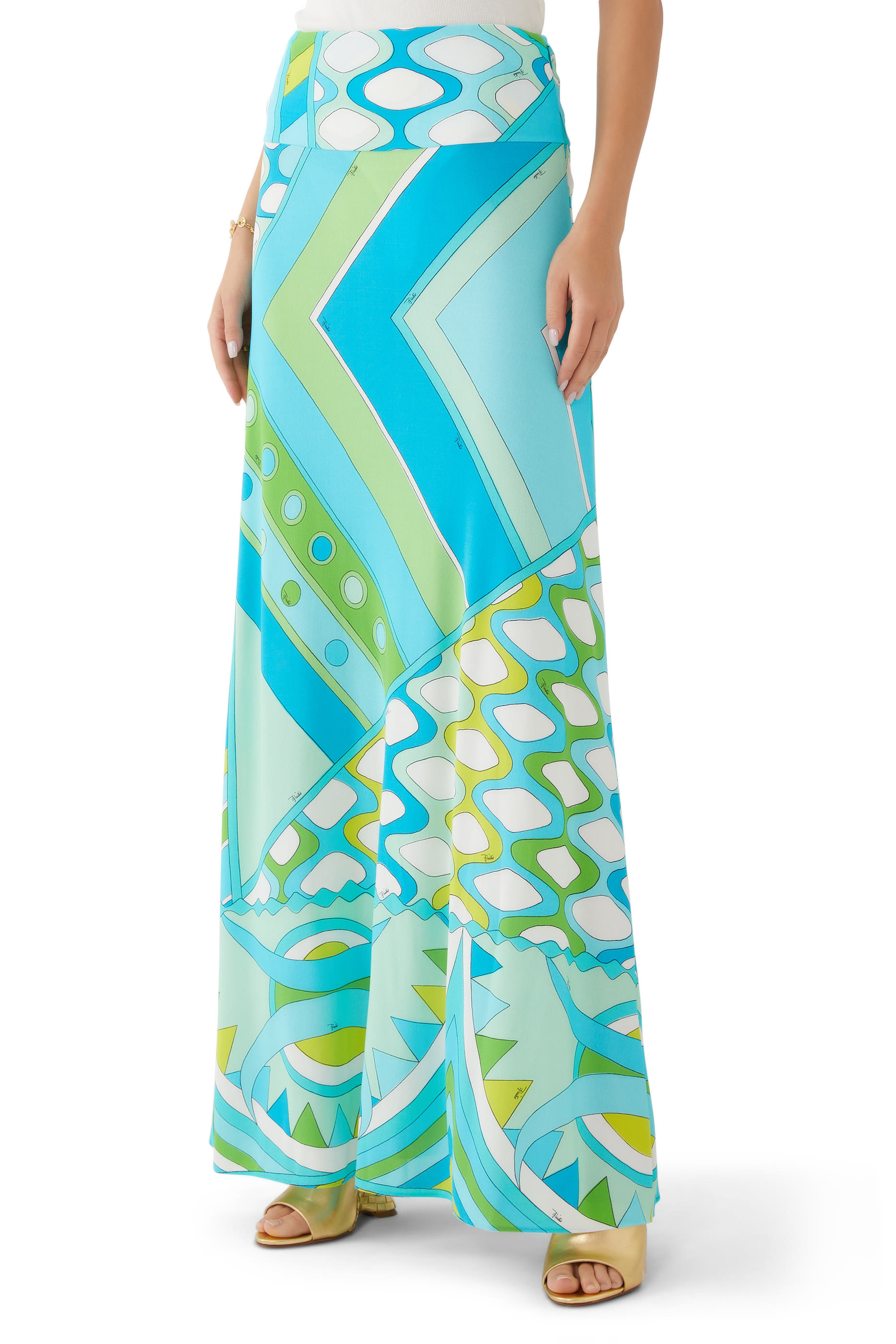 Vivara-Print Long Skirt