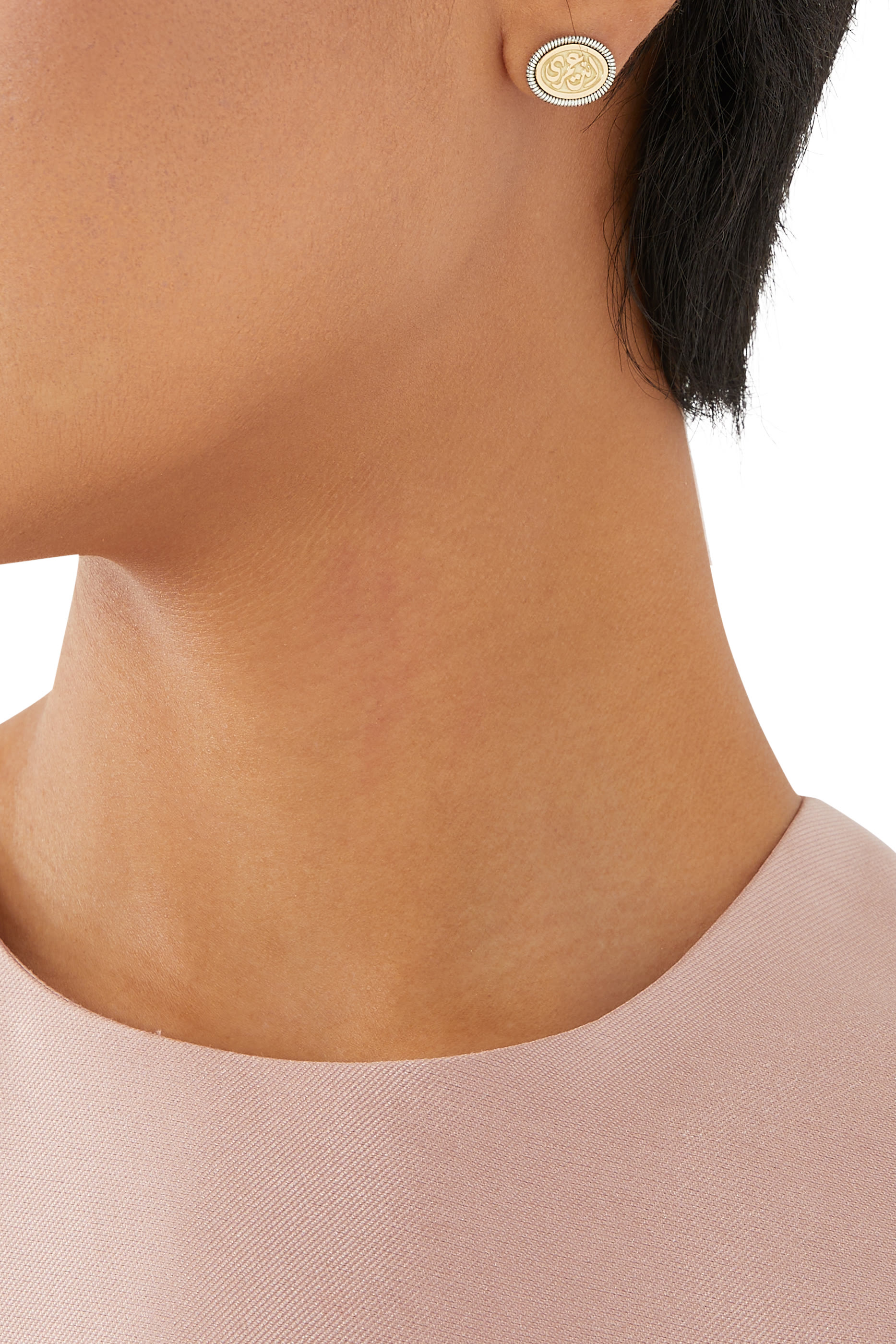 Nur You Are My Eternity Stud Earrings, 18k Yellow Gold, Sterling Silver