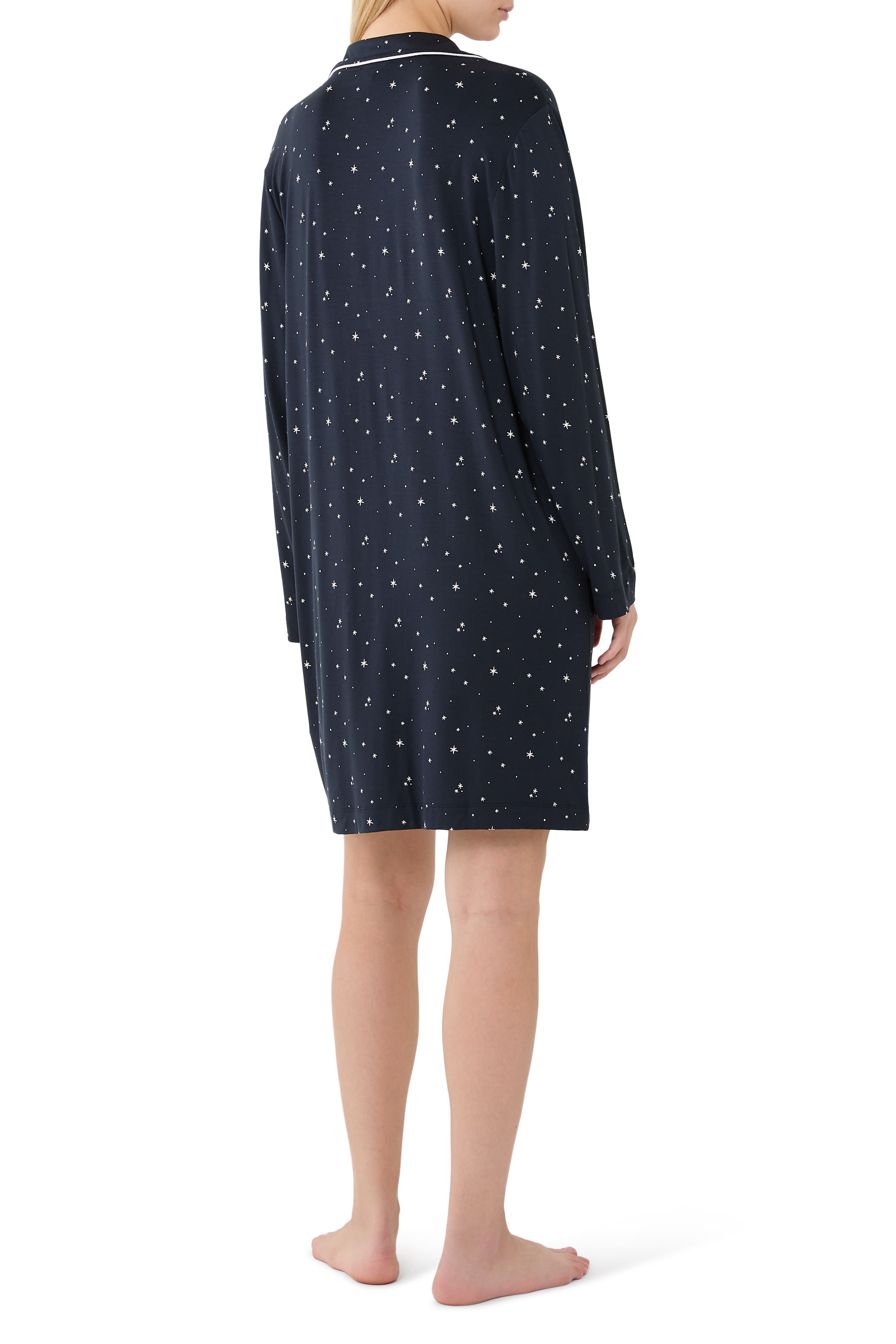  Jersey Star Print Classic Nightshirt 