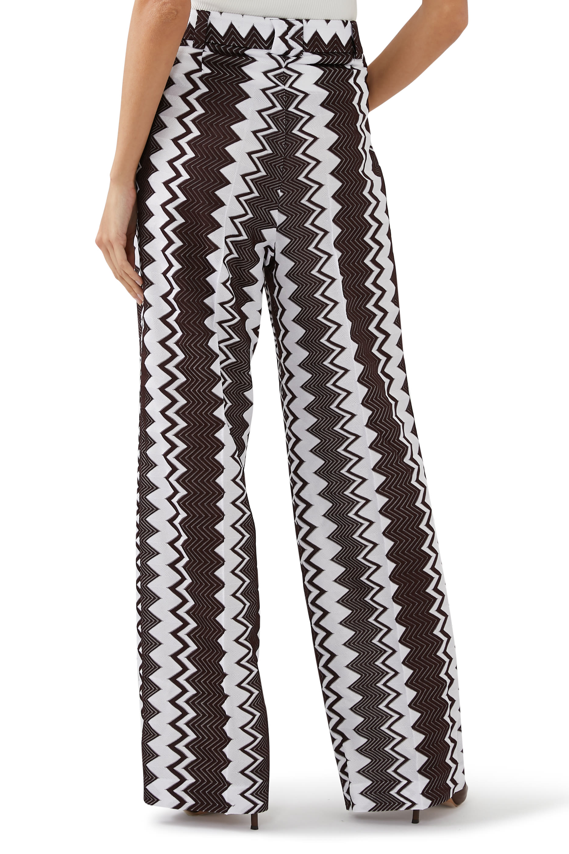 Zigzag Raschel Wide Pants