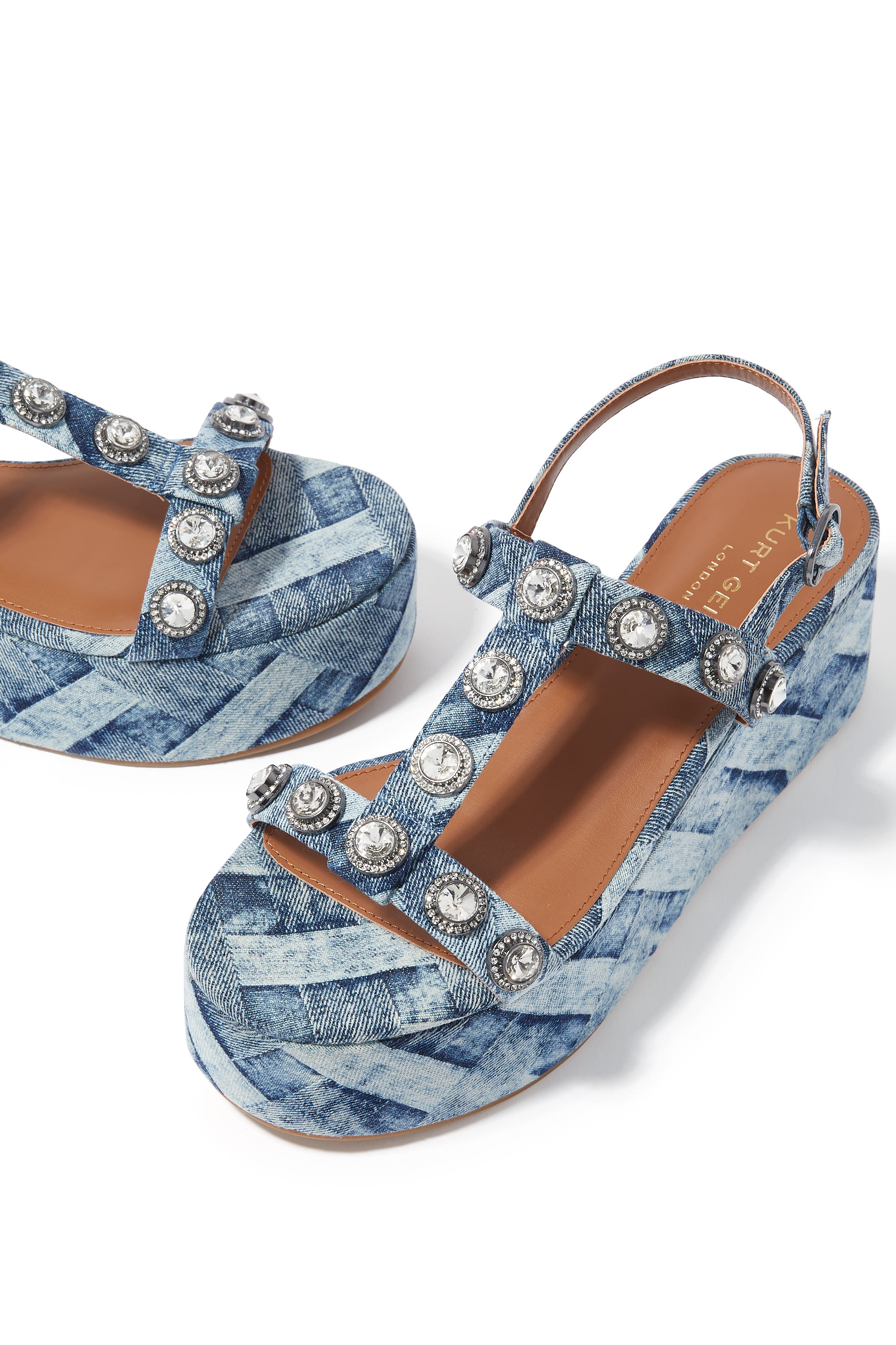 Octavia 70 Denim Platform Sandals