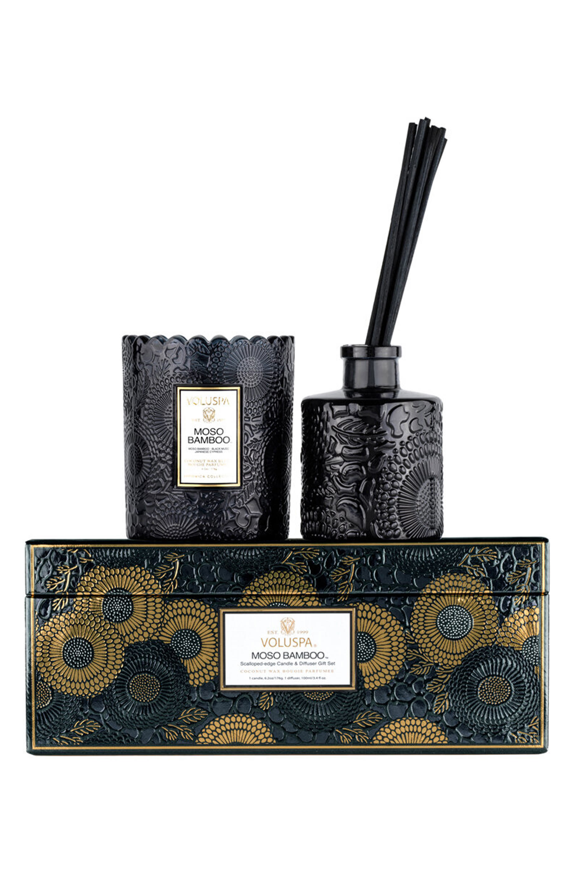 Moso Scalloped Candle and Diffuser Gift Set