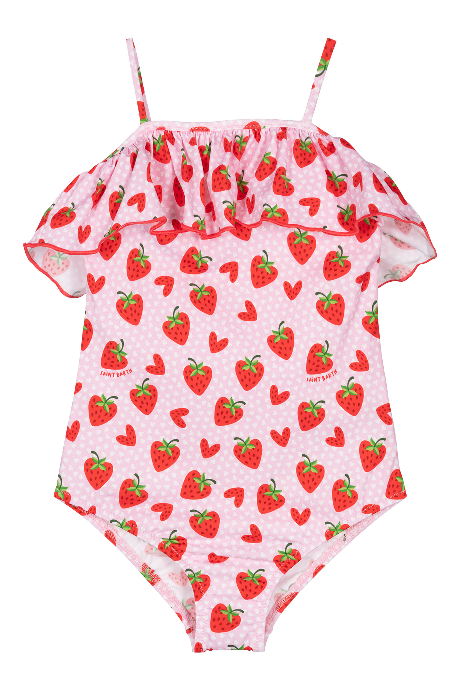 Kids One-Piece Swimsuit with Strawberry Print