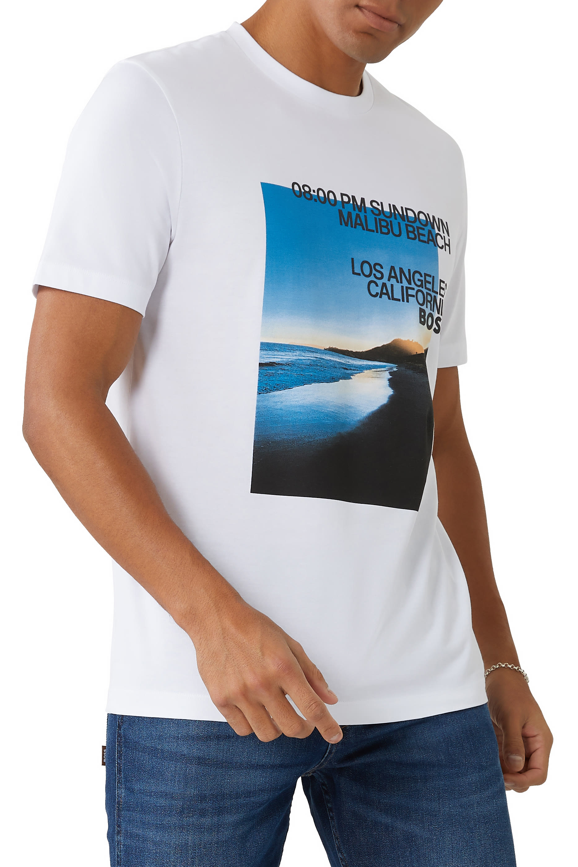 Photographic Beach Print T-Shirt