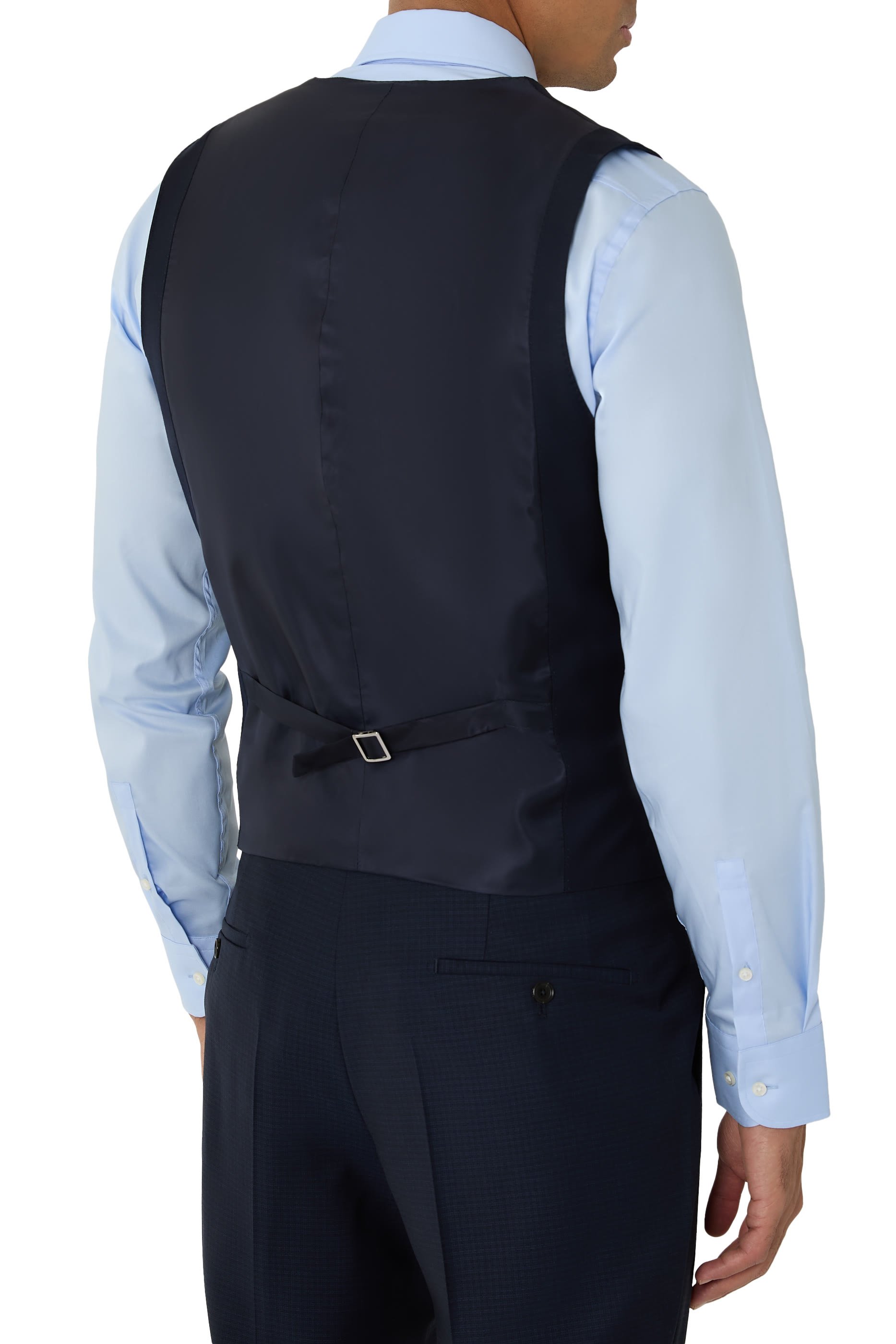 Stretch Slim-Fit Waistcoat in Virgin Wool