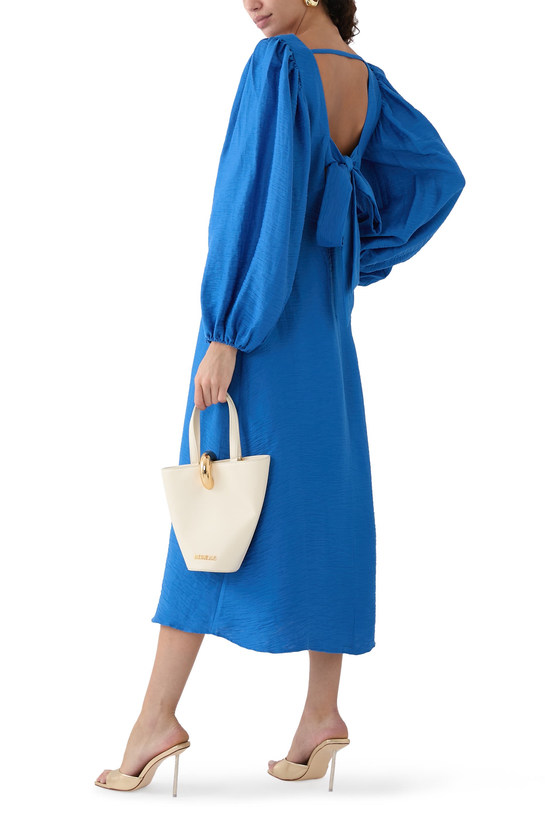 Balloon Sleeve Zendaya Midi Dress