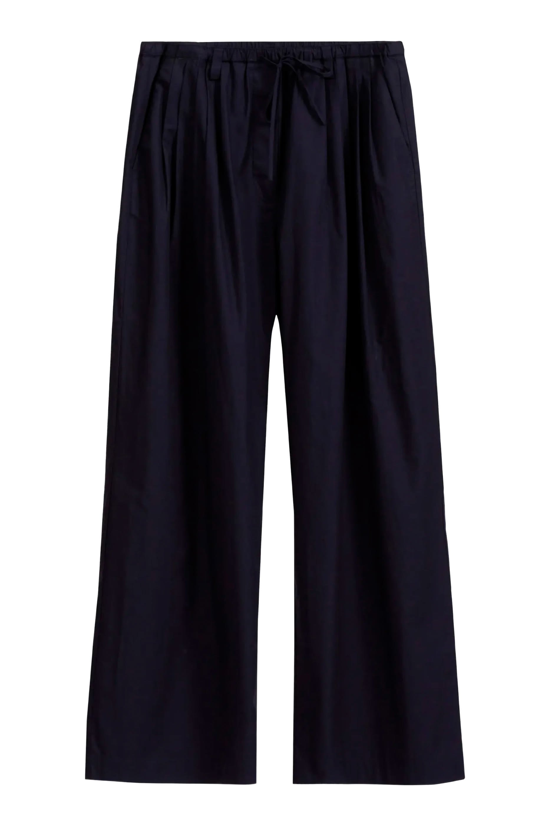 Drawstring Wide-Leg Trousers
