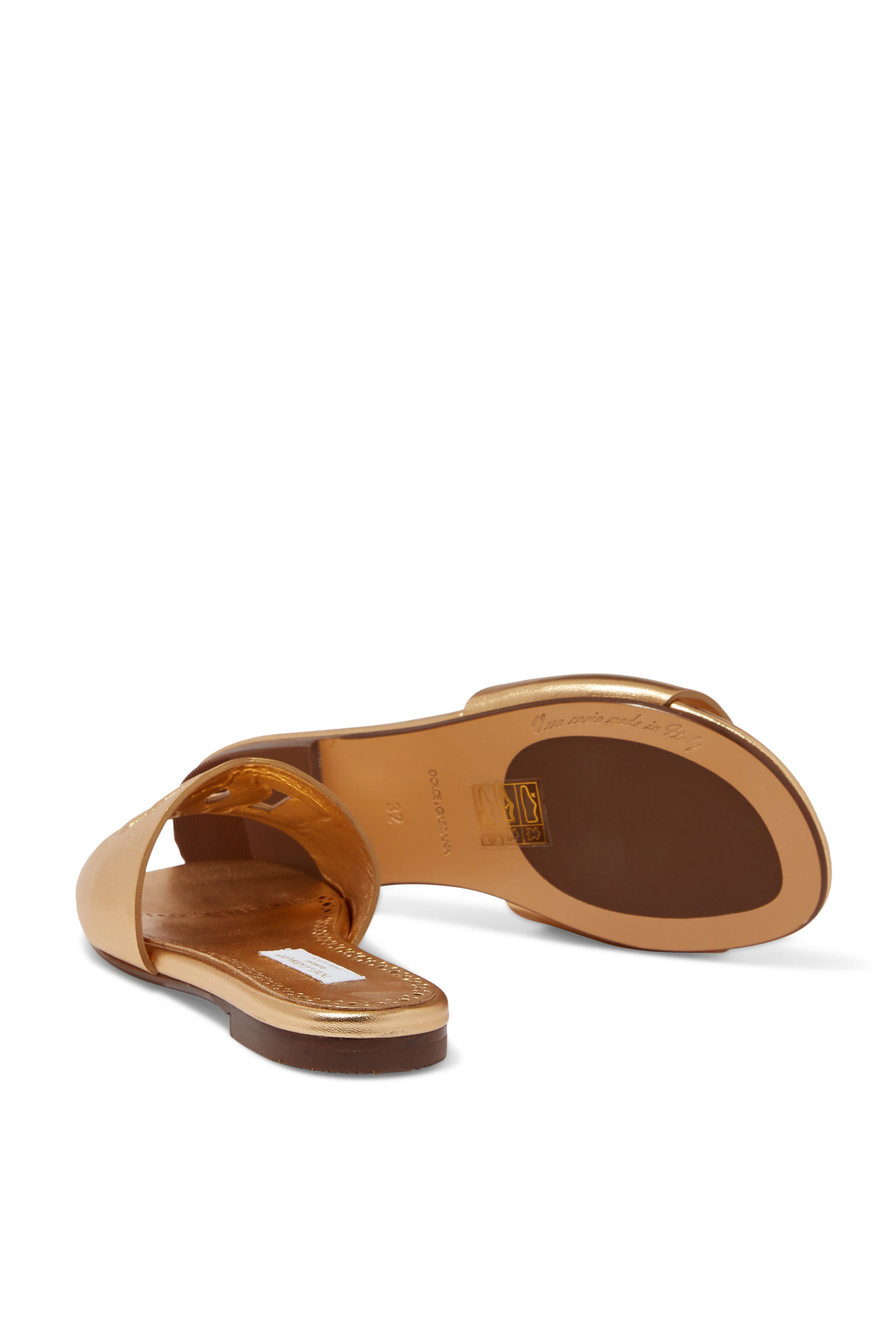 Kids DG Logo Nappa Leather Slides