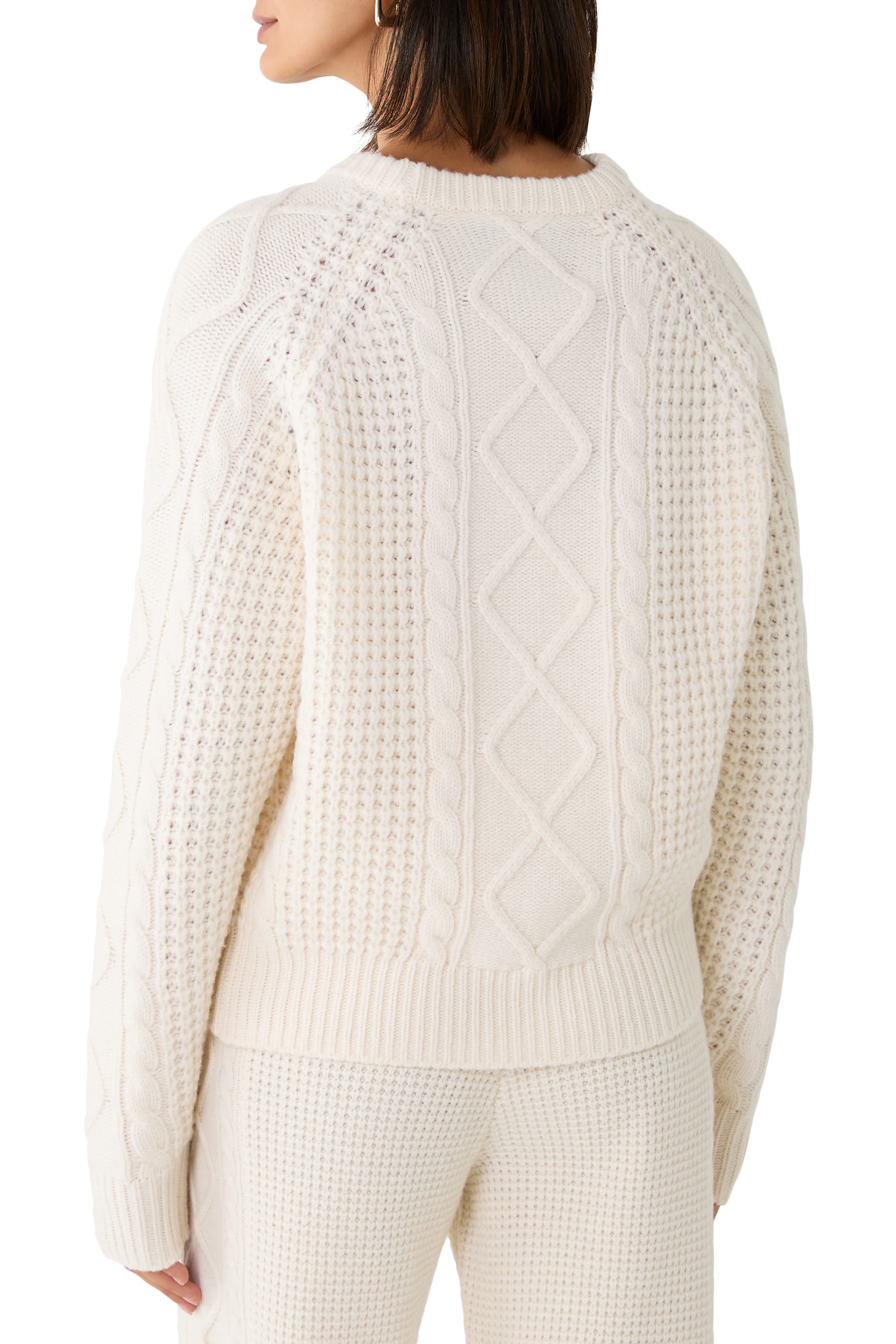 Crystal Cable-Knit Sweater