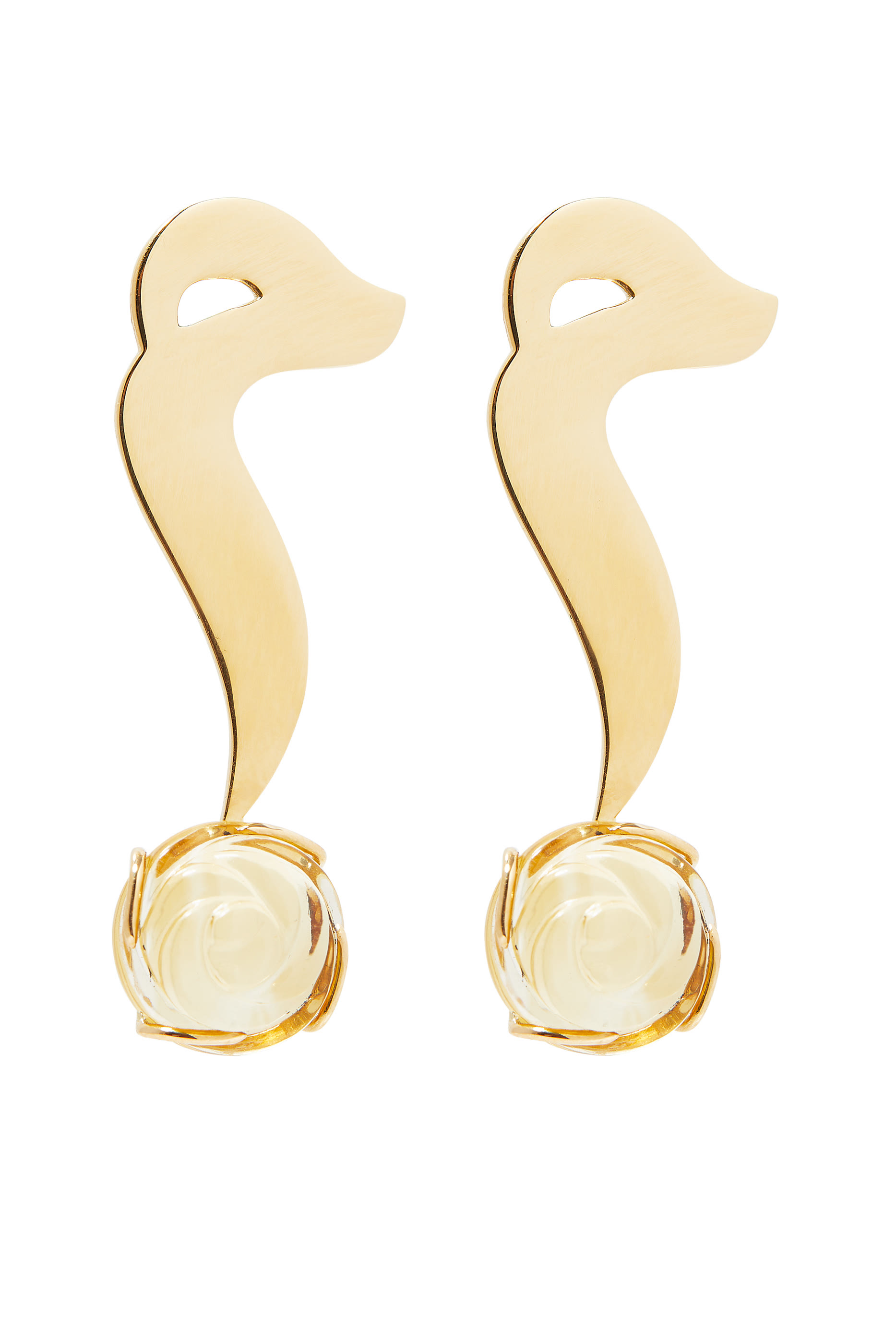 Oula Citrine Drop Earrings, 18k Yellow Gold with Citrine Stone
