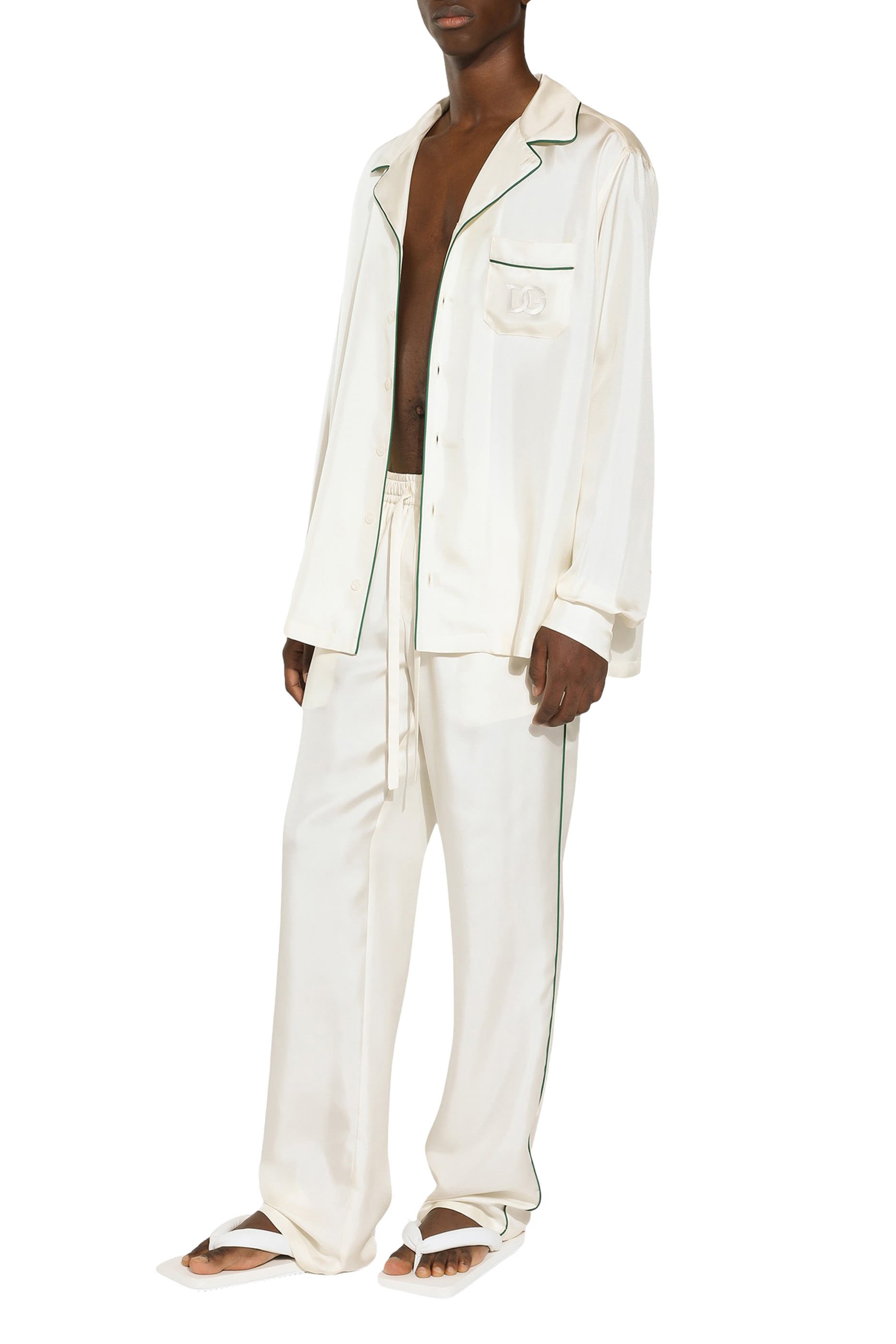 DG Embroidery Silk Jogging Pants