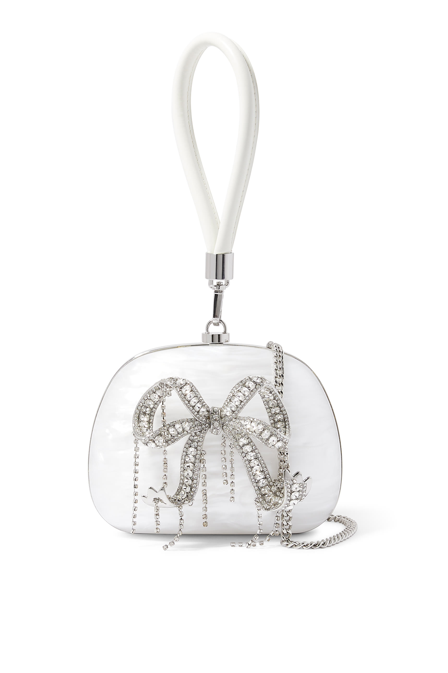 Pearl Top Handle Clutch Bag