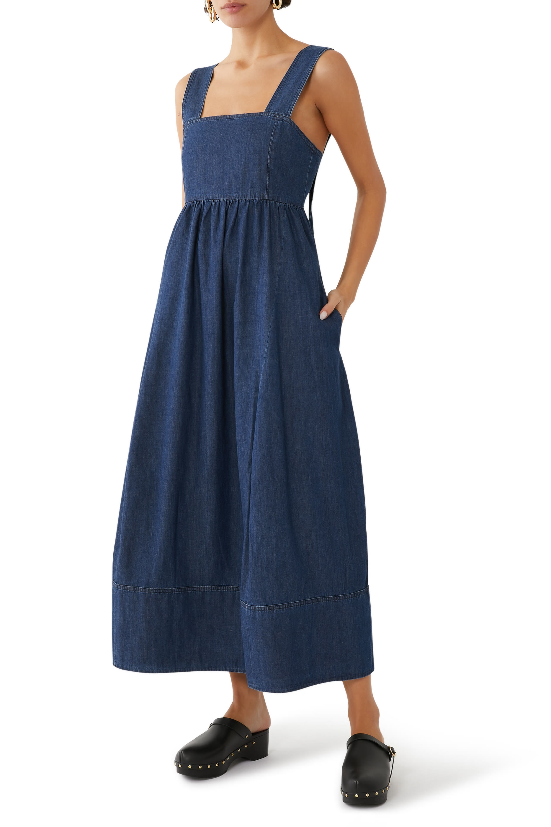 Light Weight Stone Wash Sculpted Dress