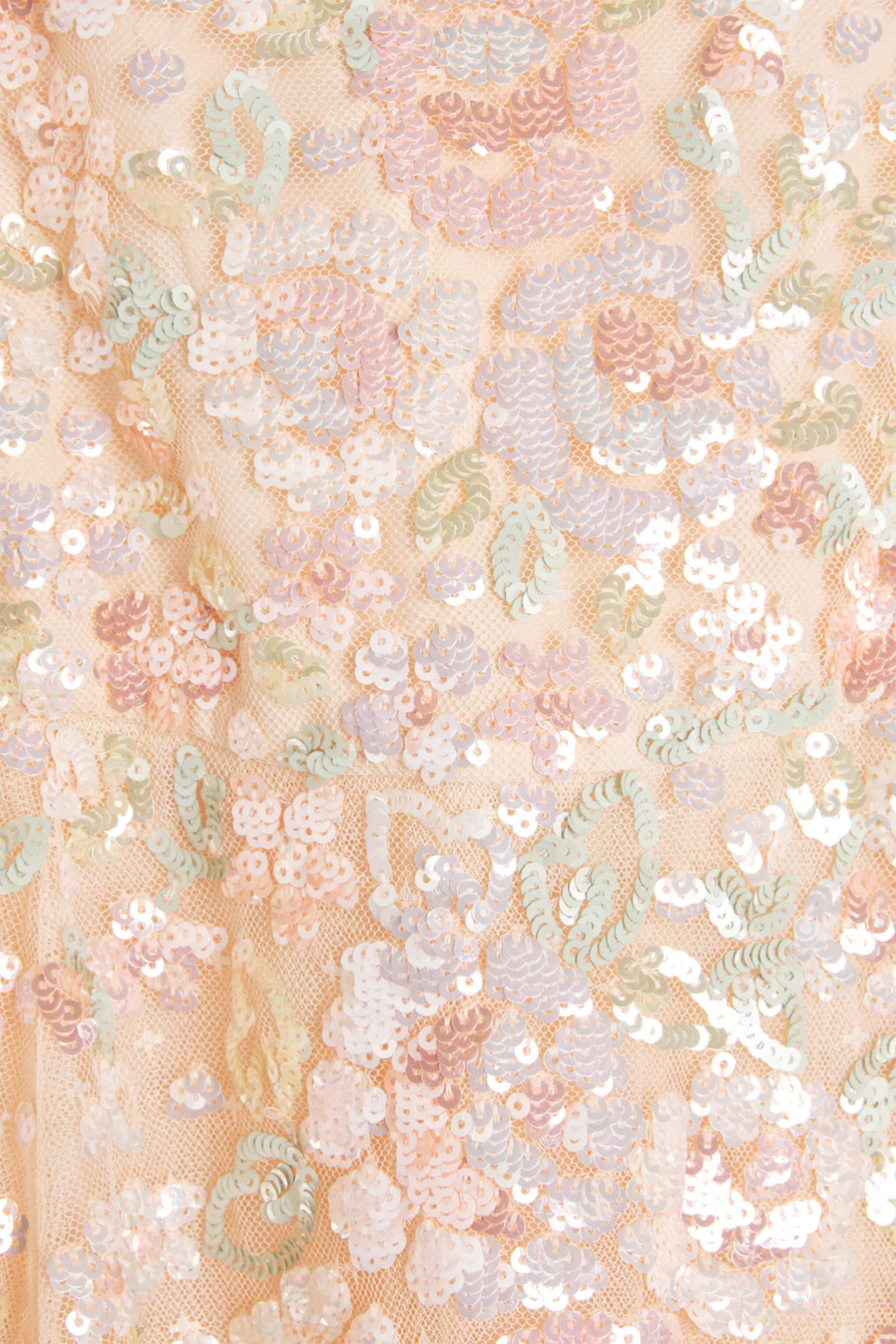 Kids Sequin Bouquet Cape Dress