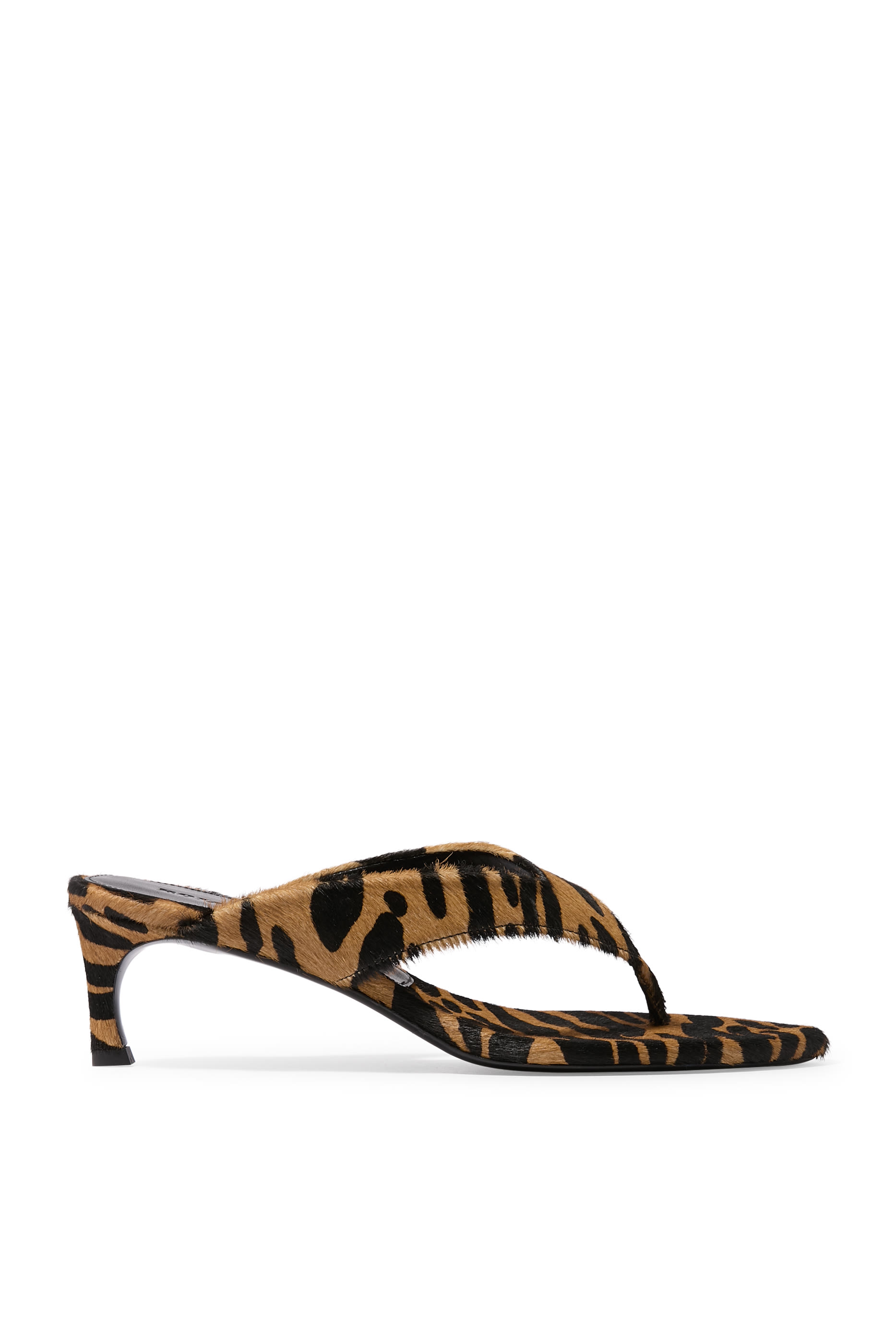 Kitten Heel Printed Fur 55 Mules 