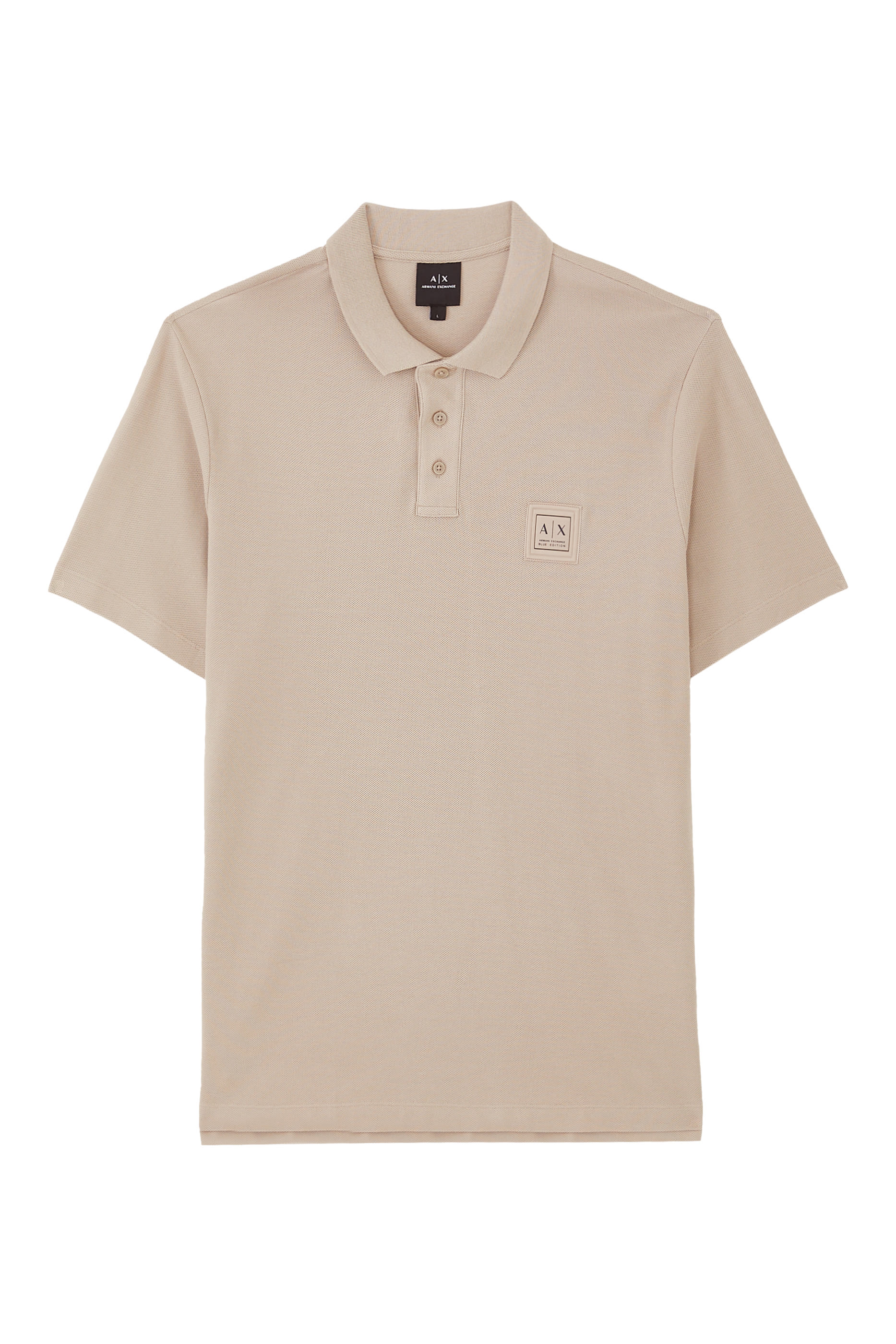 AX Logo Half-Zip Polo Shirt