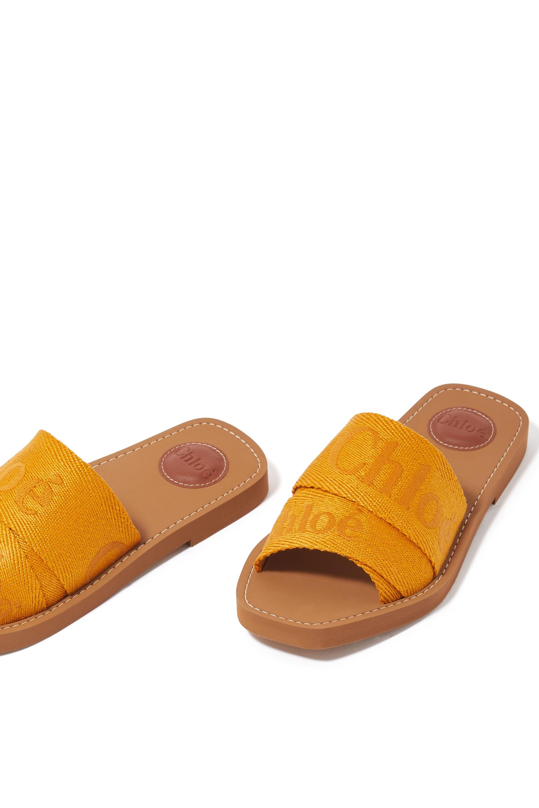 Woody Flat Denim Mules