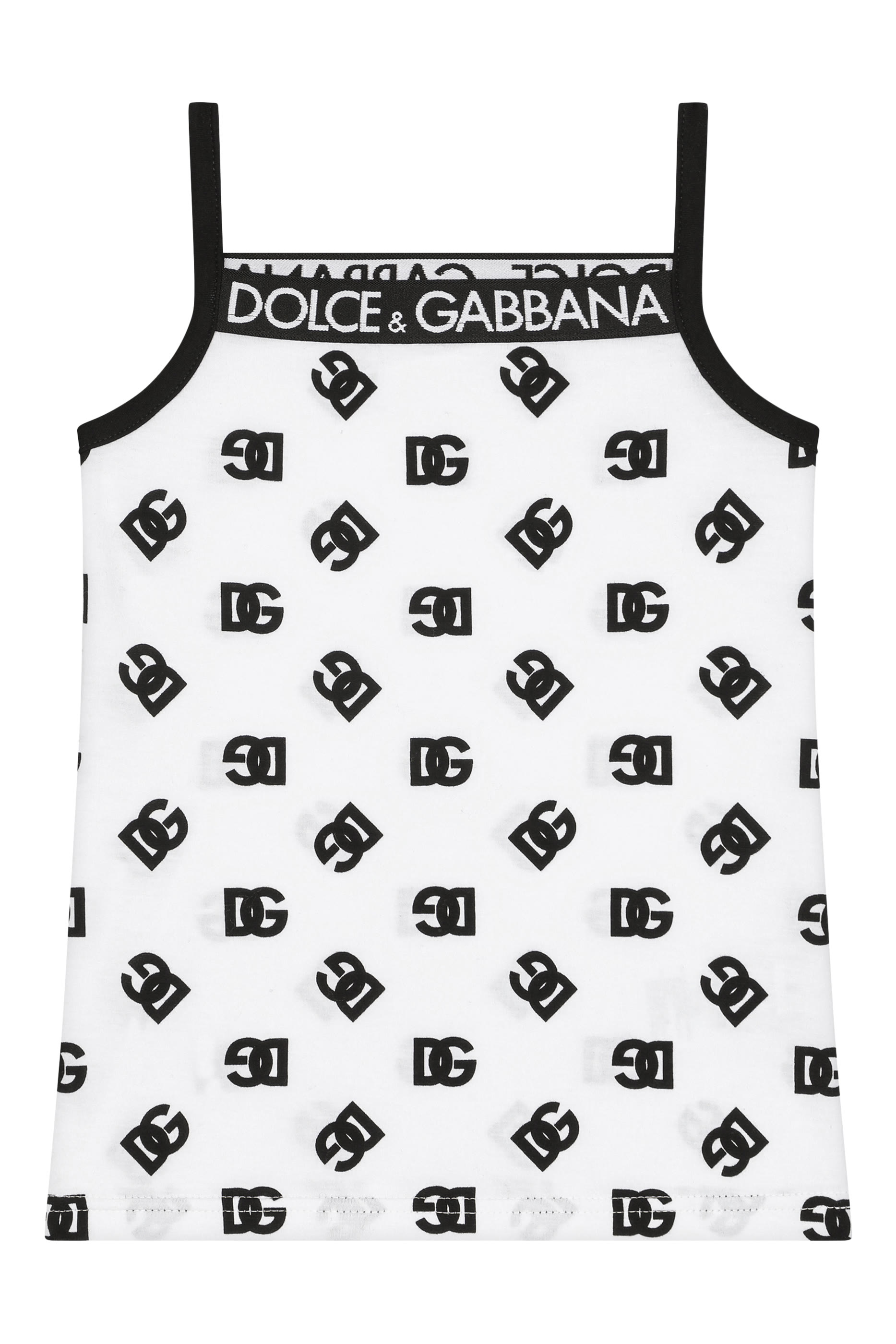 Kids Jersey Tank Top with DG Logo Print