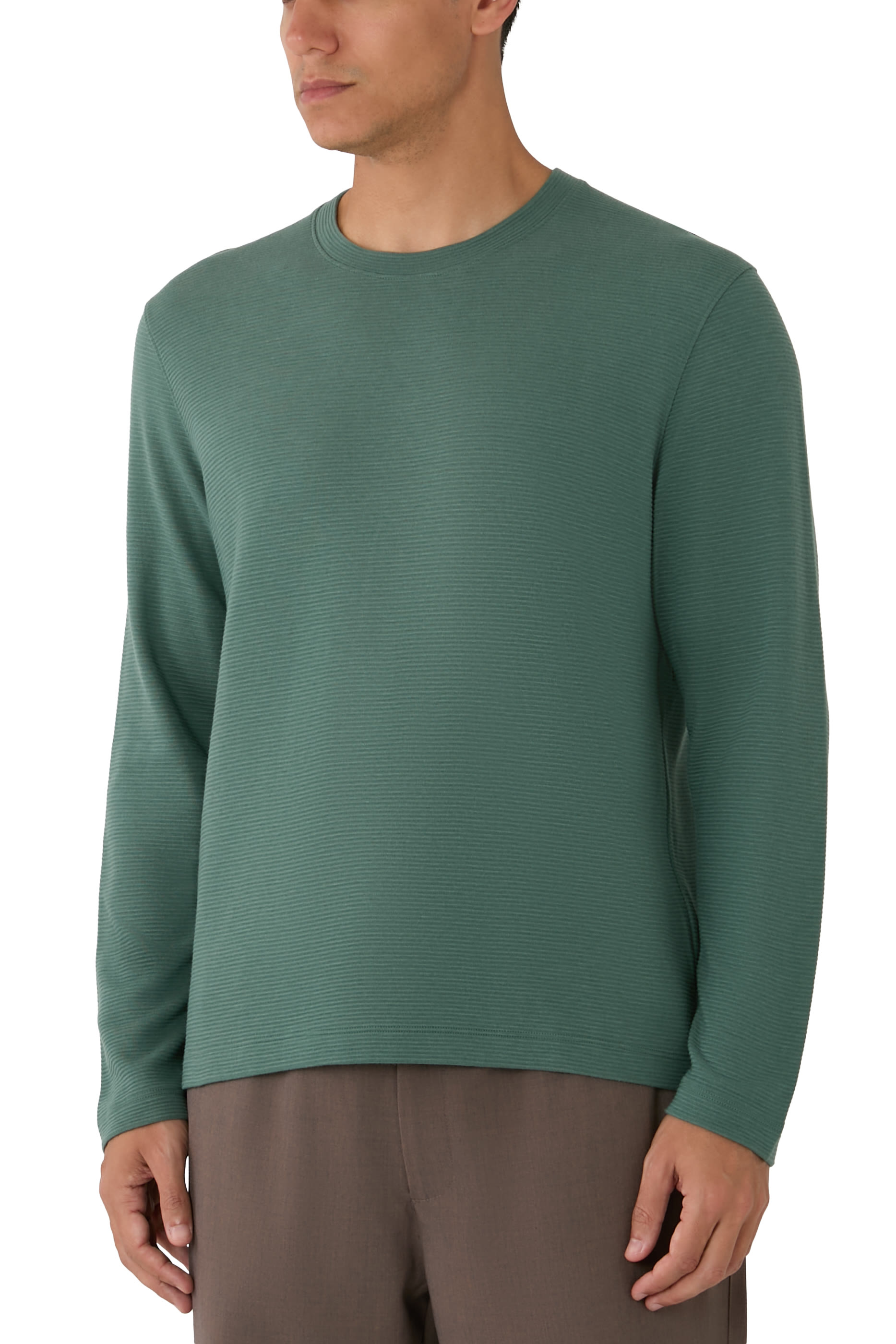  Delroy Long-Sleeve T-Shirt in Studio Knit Jacquard