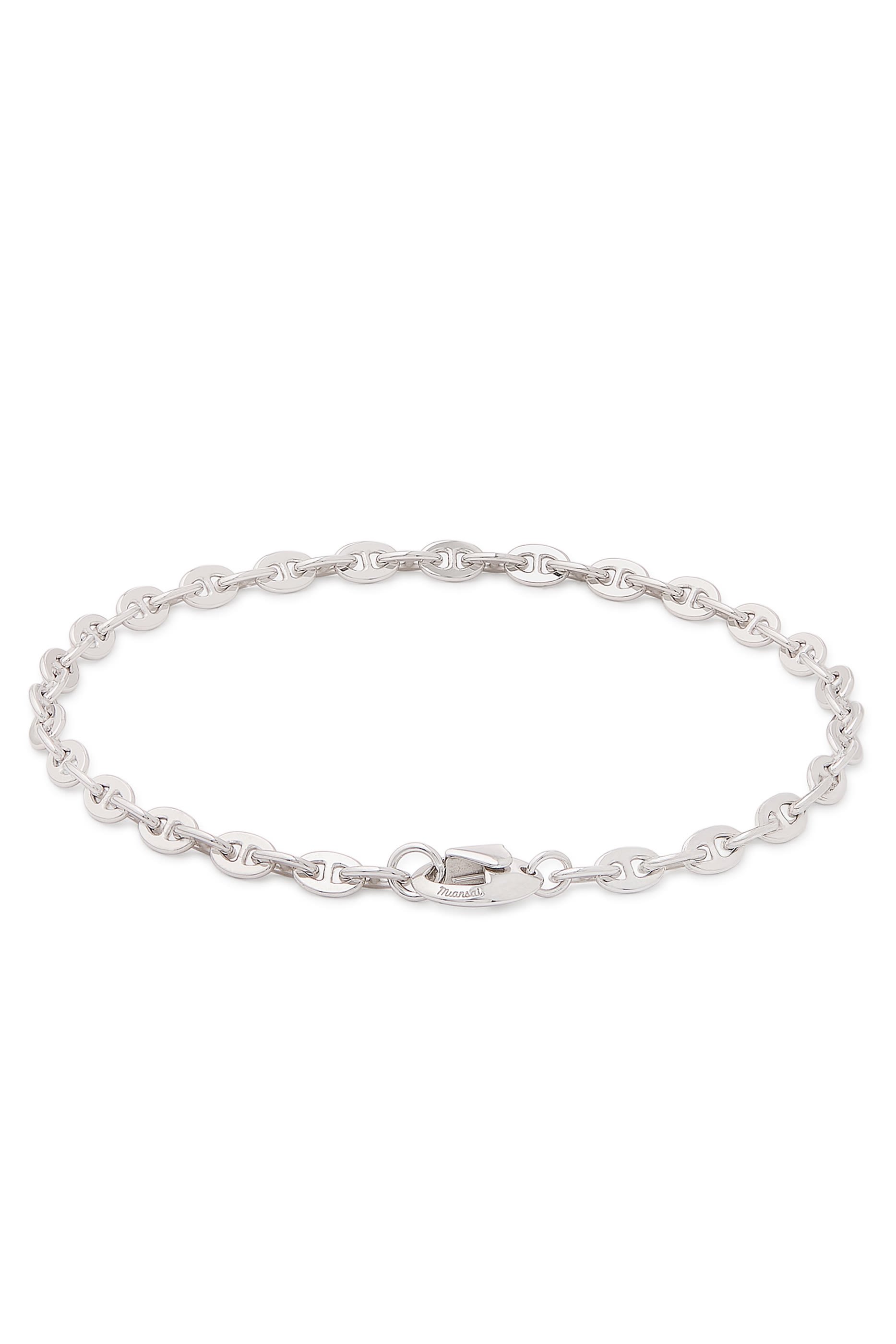 Sven Chain Bracelet, Rhodium Plated Sterling Silver