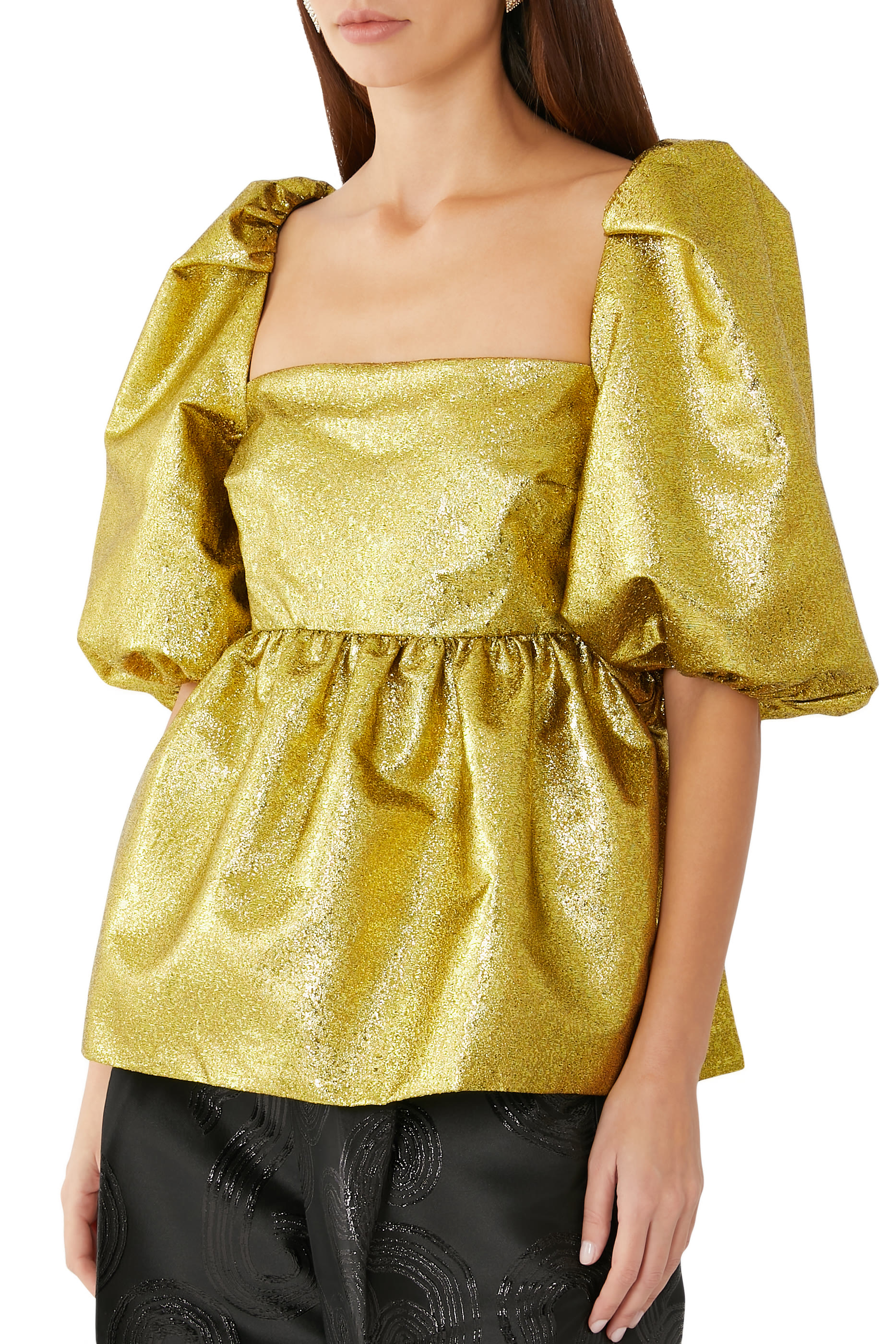 Kinsley Puff Sleeve Peplum Top