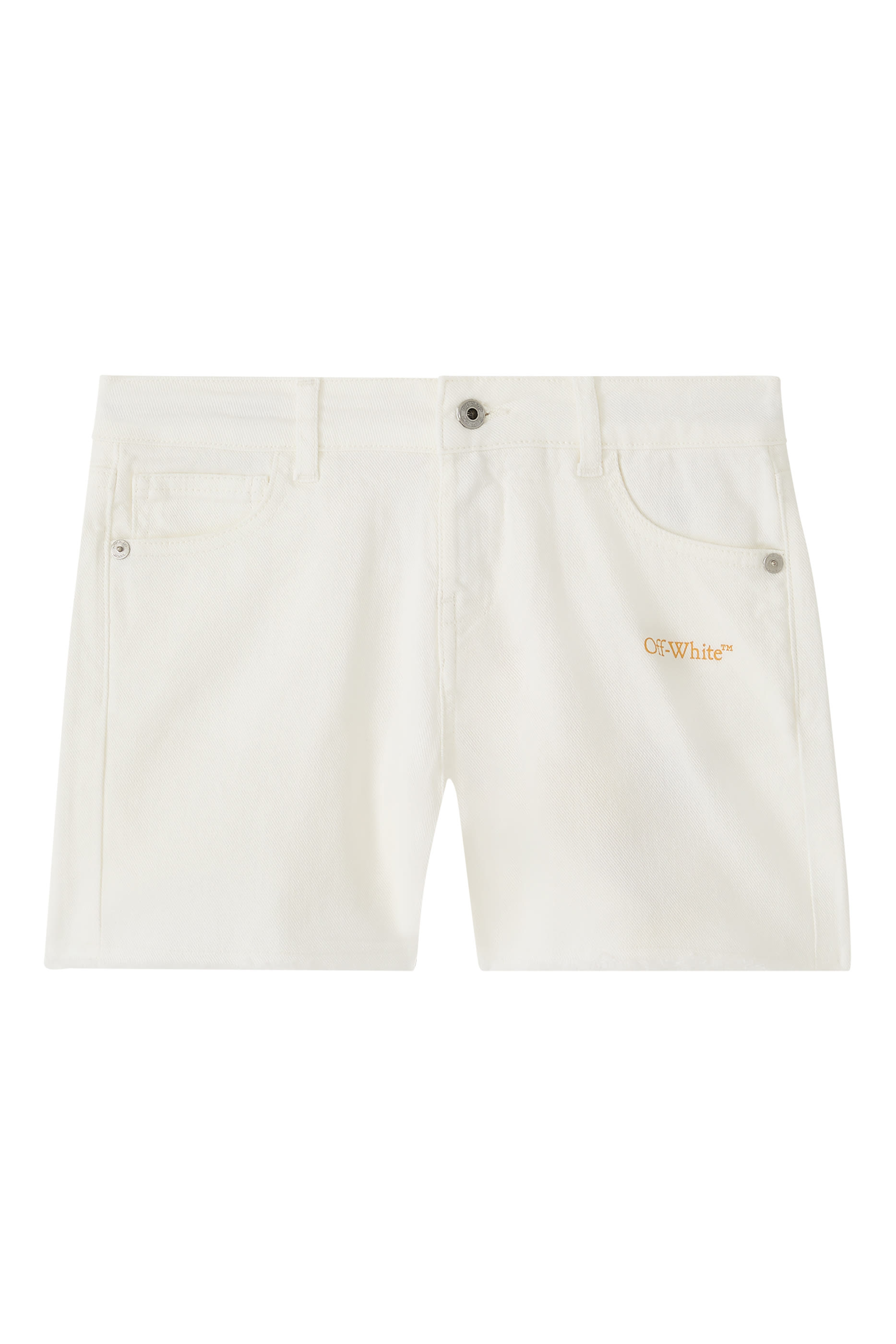 Kids Diagonal Bookish Denim Shorts