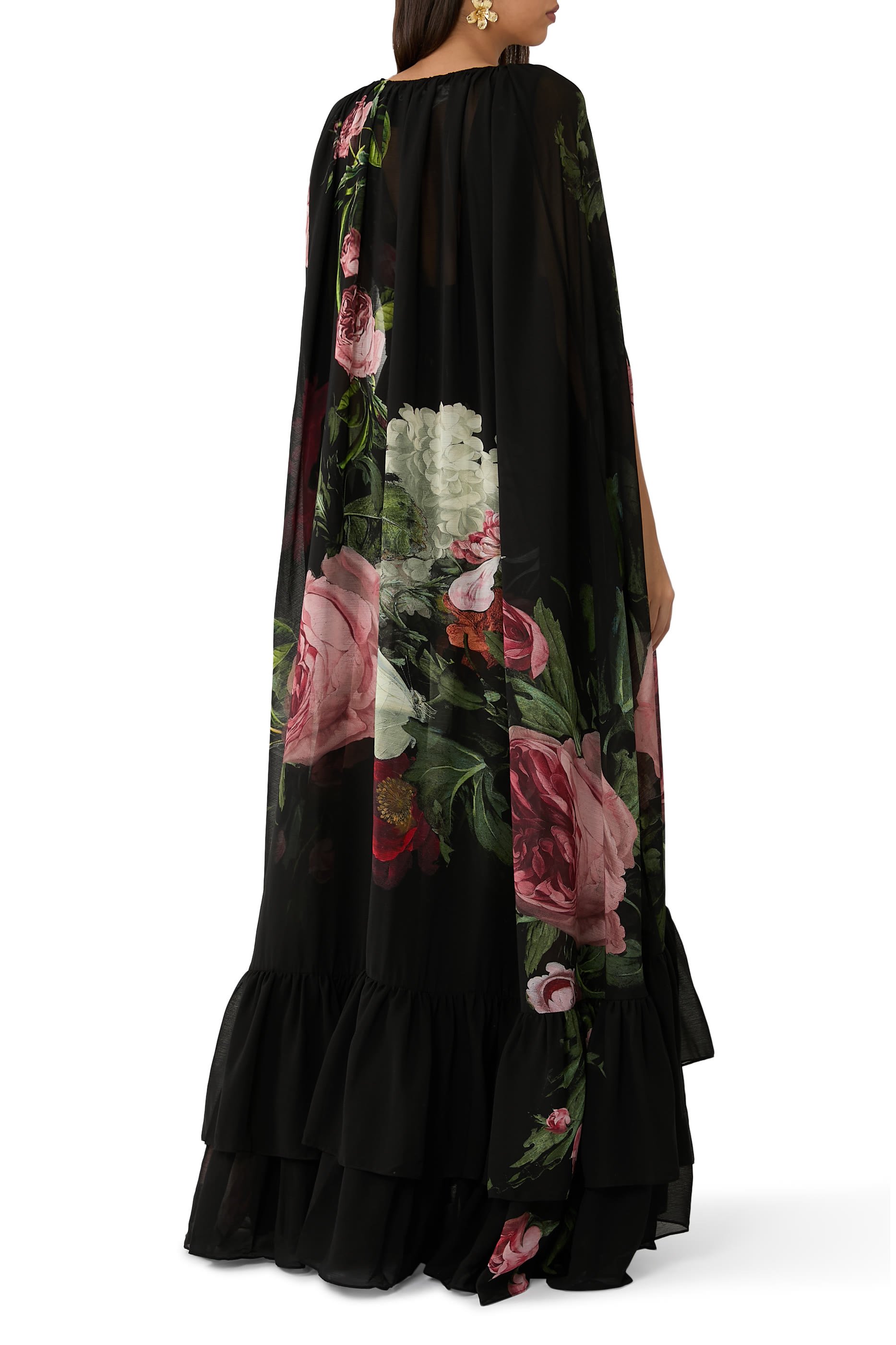 Roya Gown with Detachable Cape