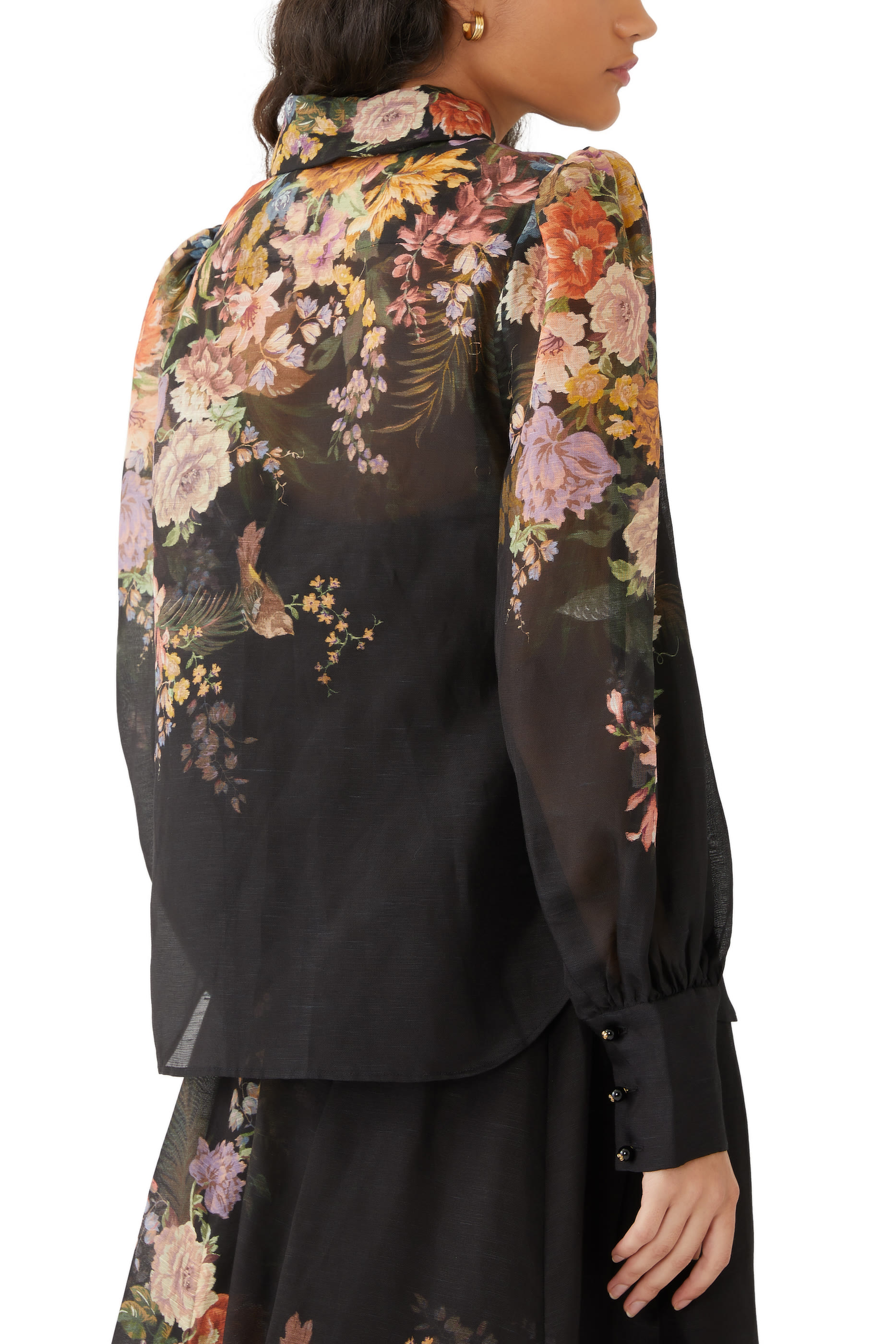 floral strapless midi dress Tropical Leaf Print Strapless Midi Dress -Latte Small