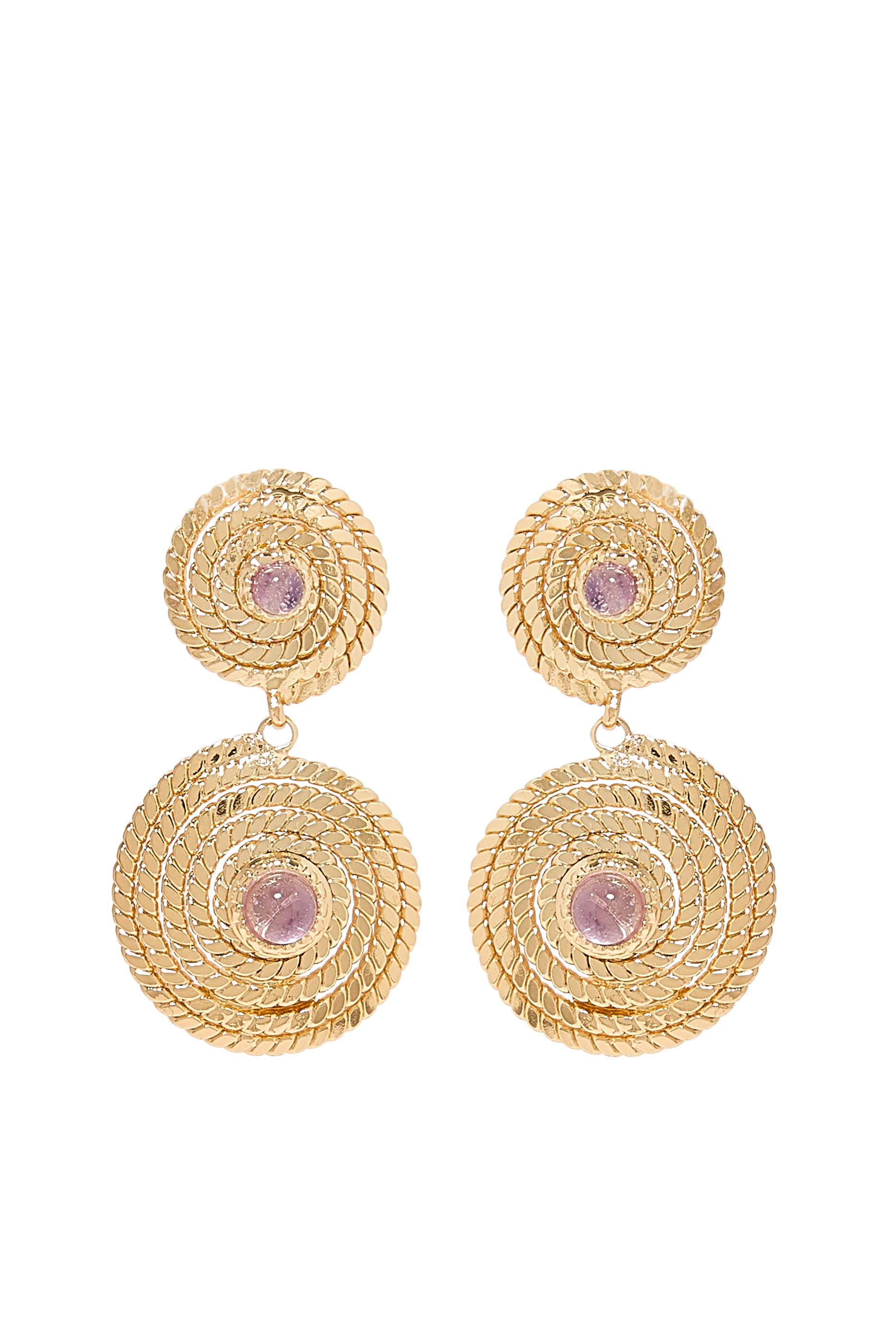 Onde Lucky Earrings, Gold-Plated Brass