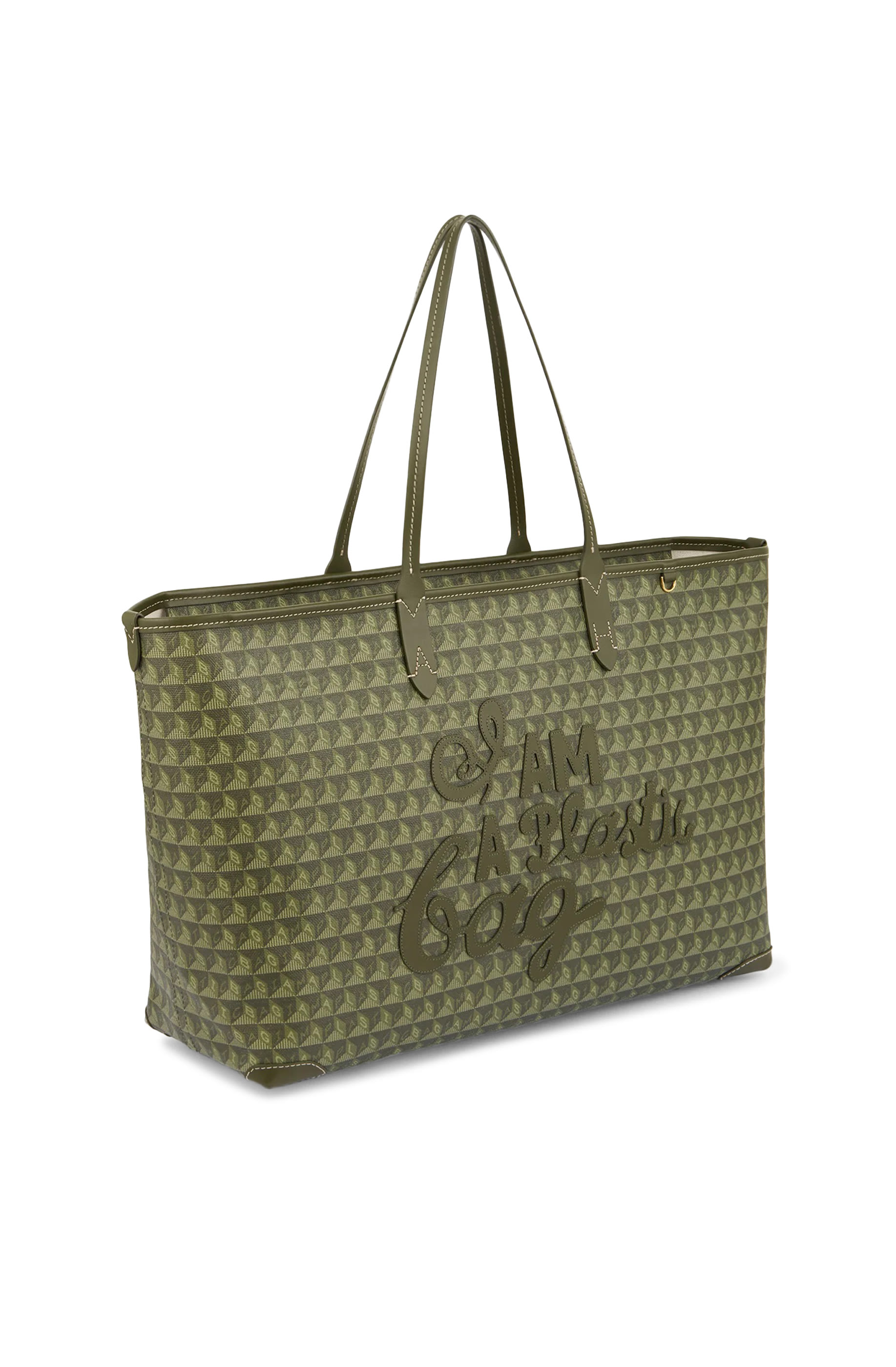 I Am a Plastic Bag Zipped Motif Tote Bag