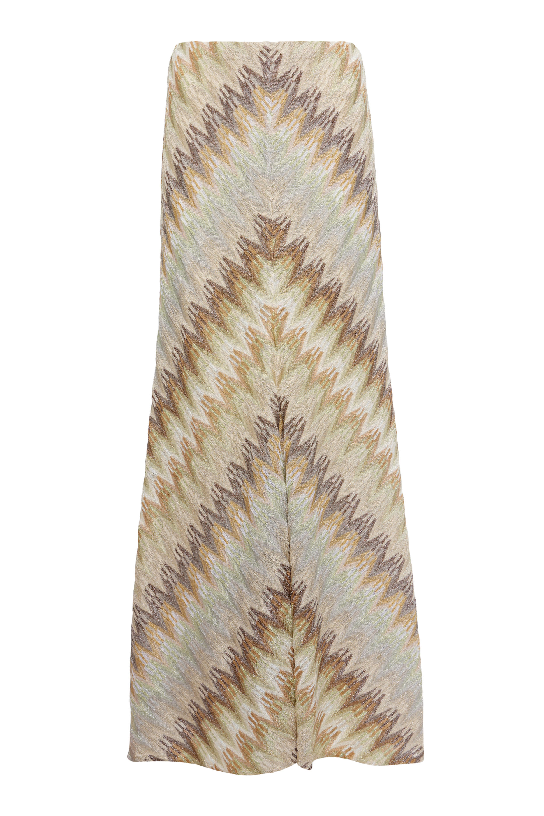 Chevron Lame' Raschel Maxi Skirt 