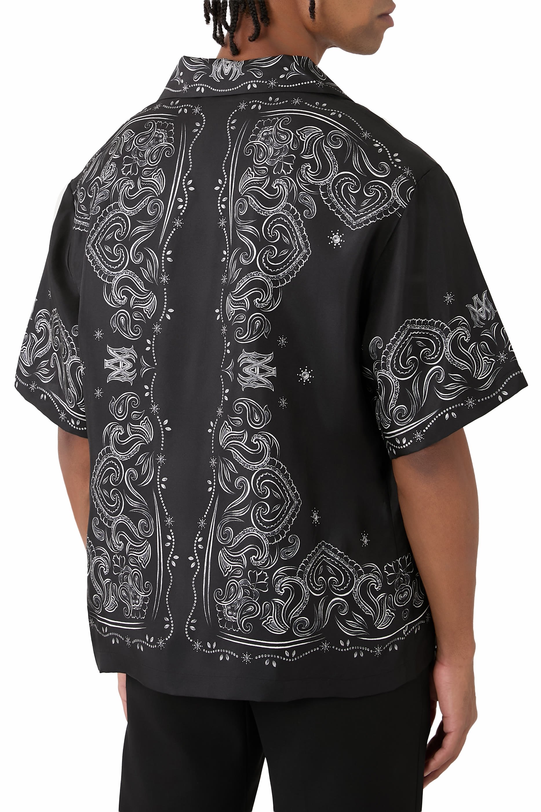 Bandana Paint Oversized Bowling Shirt
